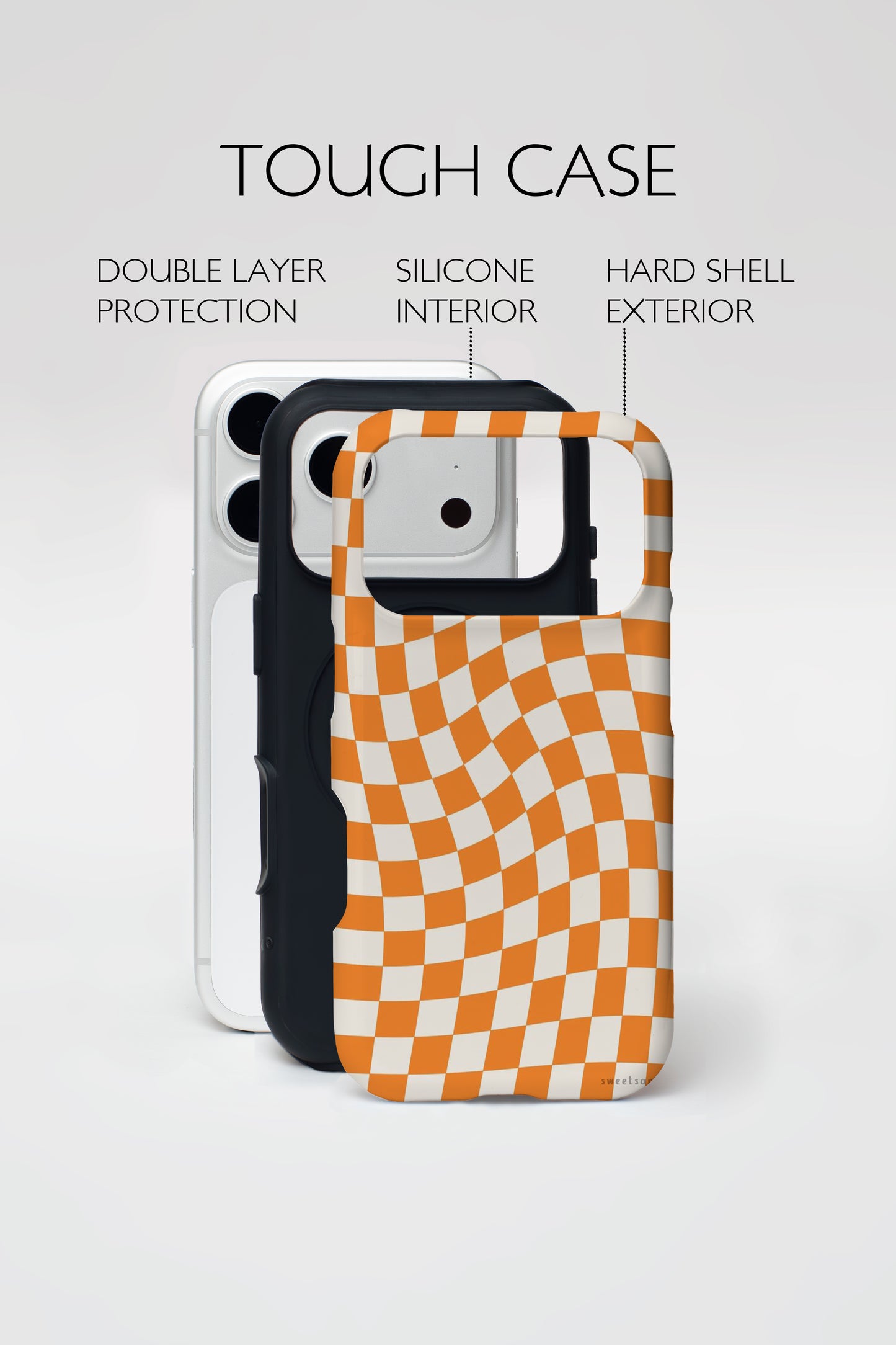 Sunset Warp Check Armoured Phone Case.