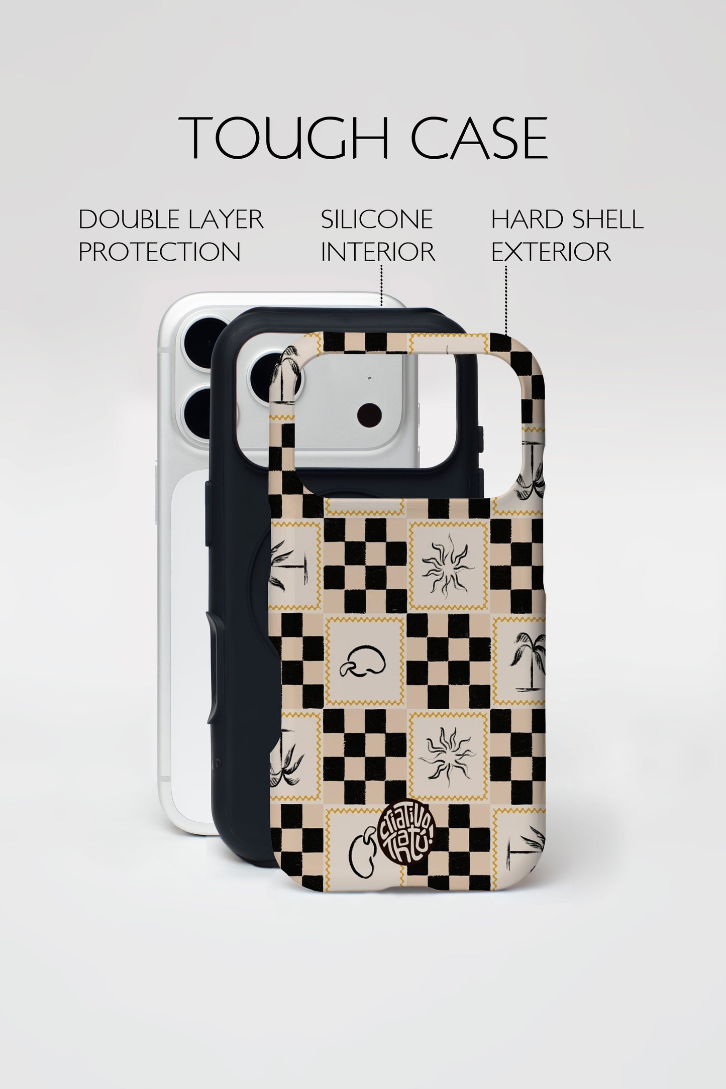 Checker Tile Armoured Phone Case.