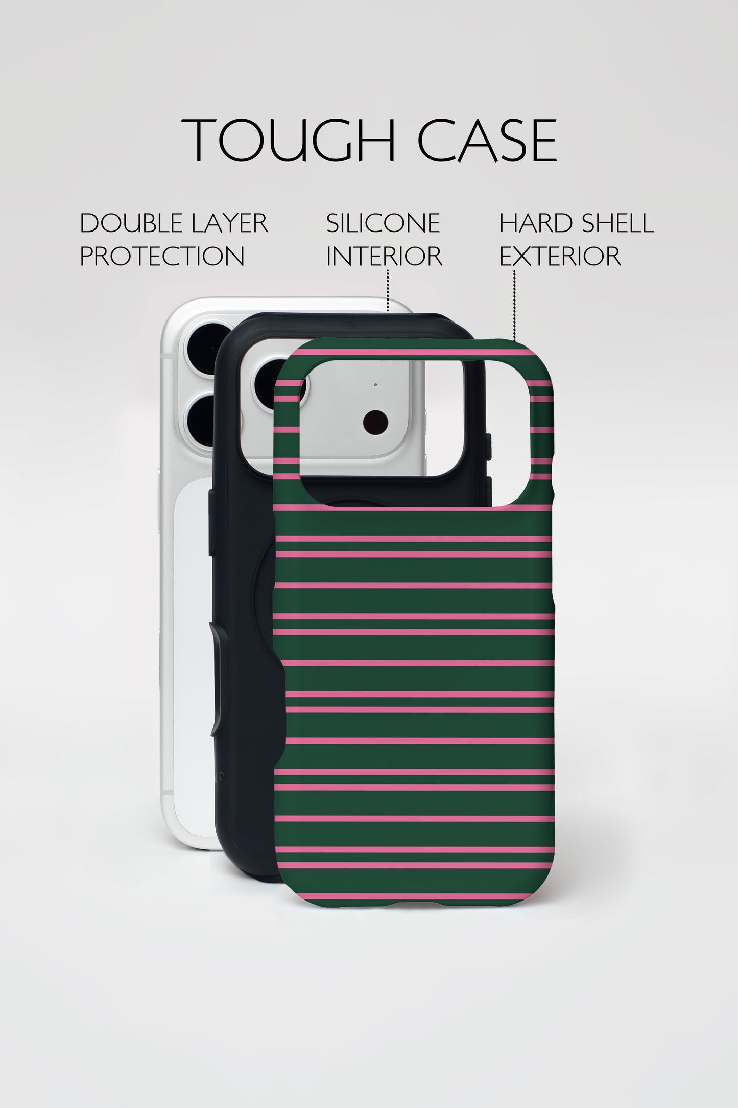 Pink Stripe Forest Armoured Phone Case.