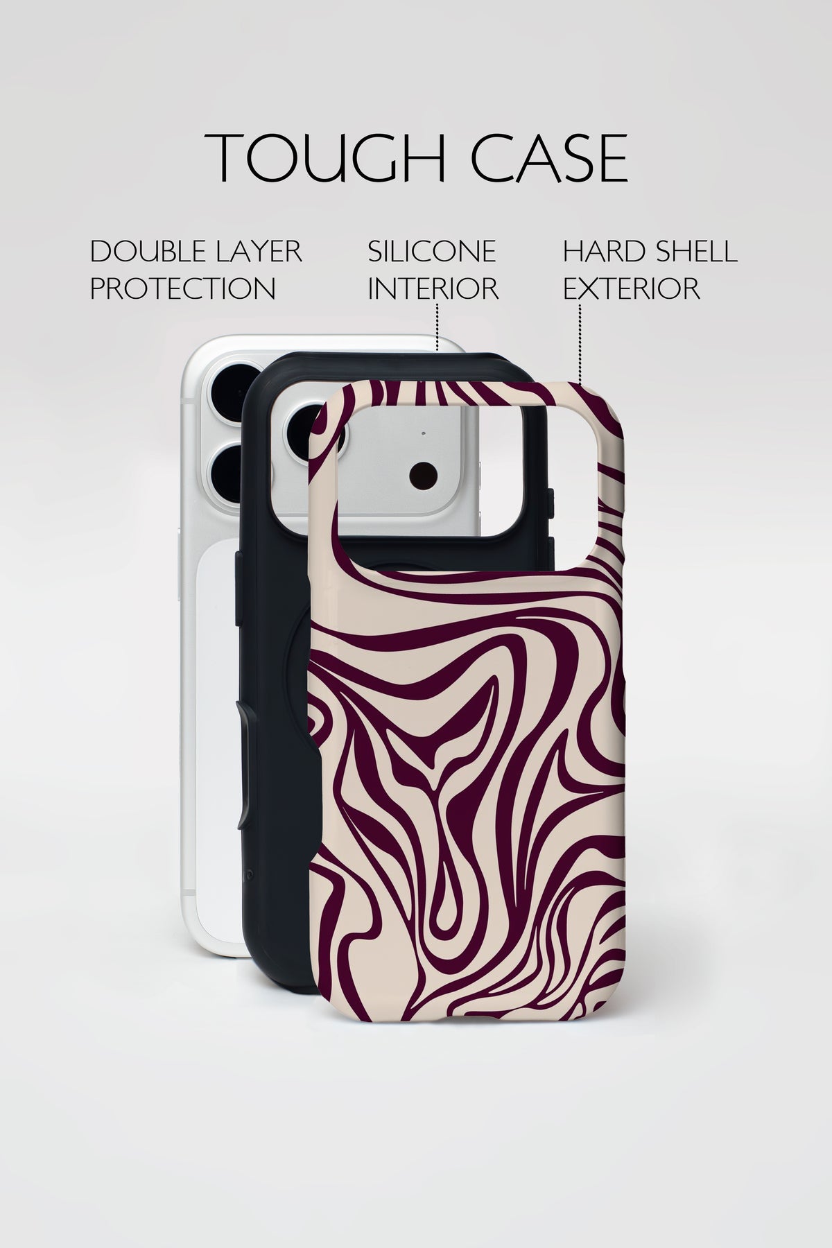 Burgundy Swirl Armoured Case.