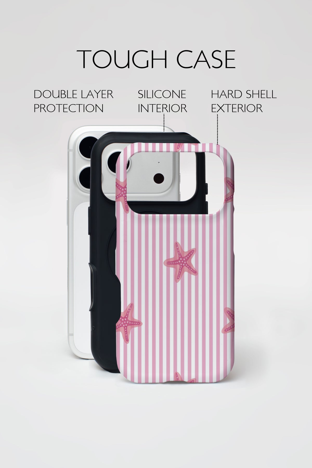 Pink Starfish Armoured Phone Case.