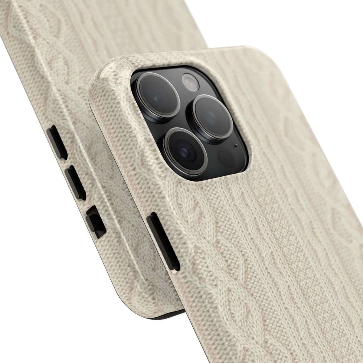 Cozy Knit Aesthetic Neutral Phone Case.