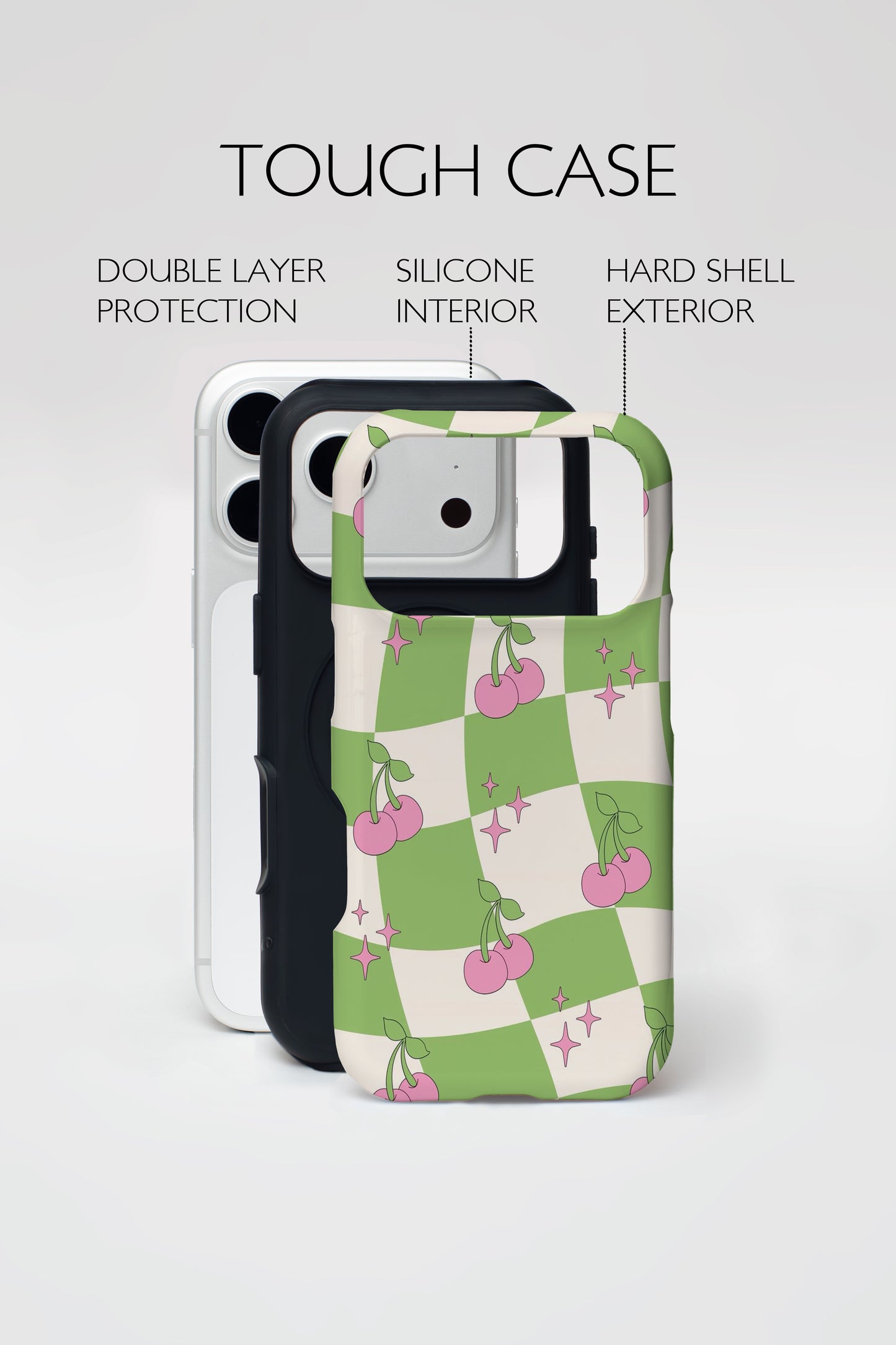 Cherry Check Phone Case.