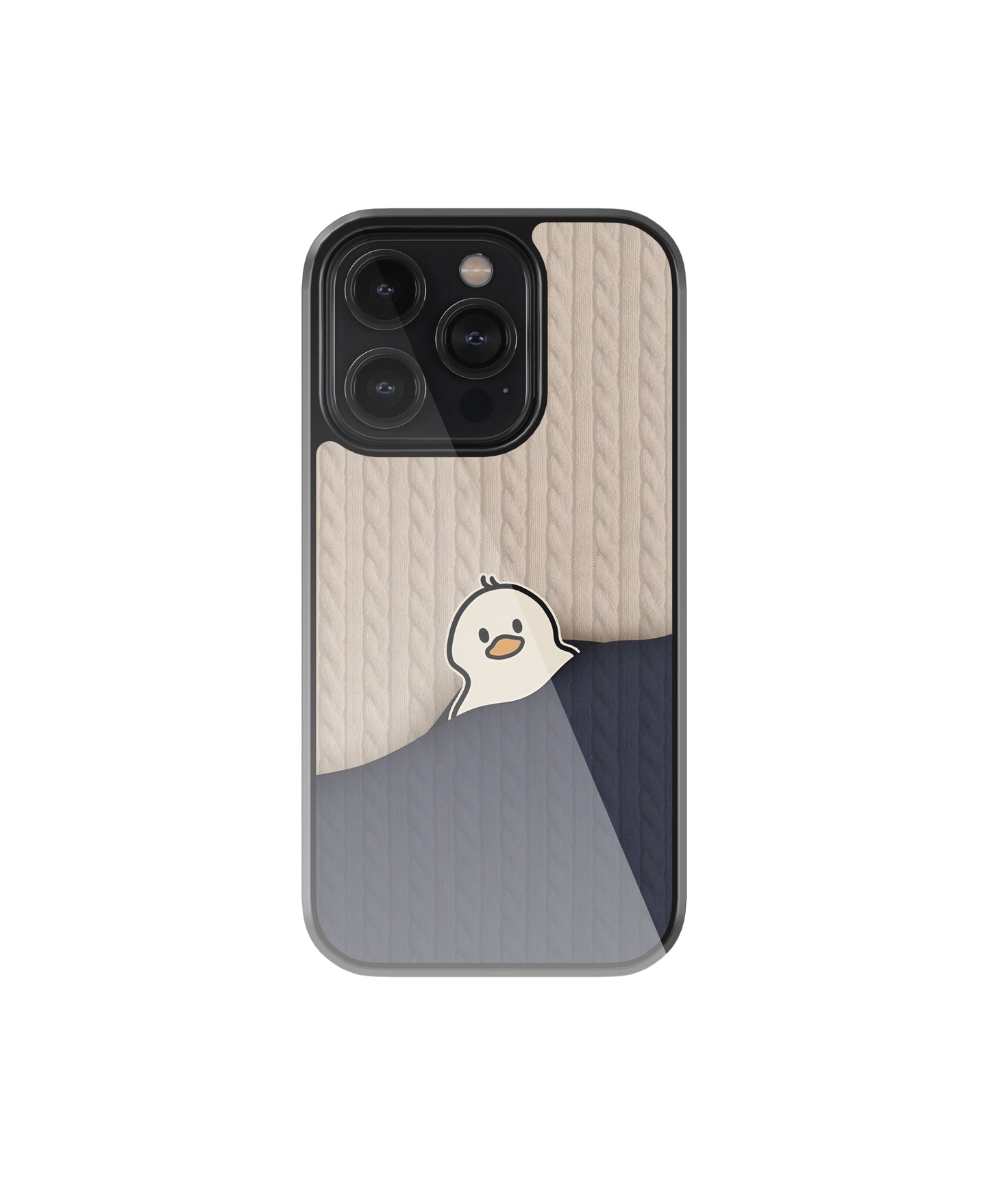 Cute Duck Knit Texture phone case.
