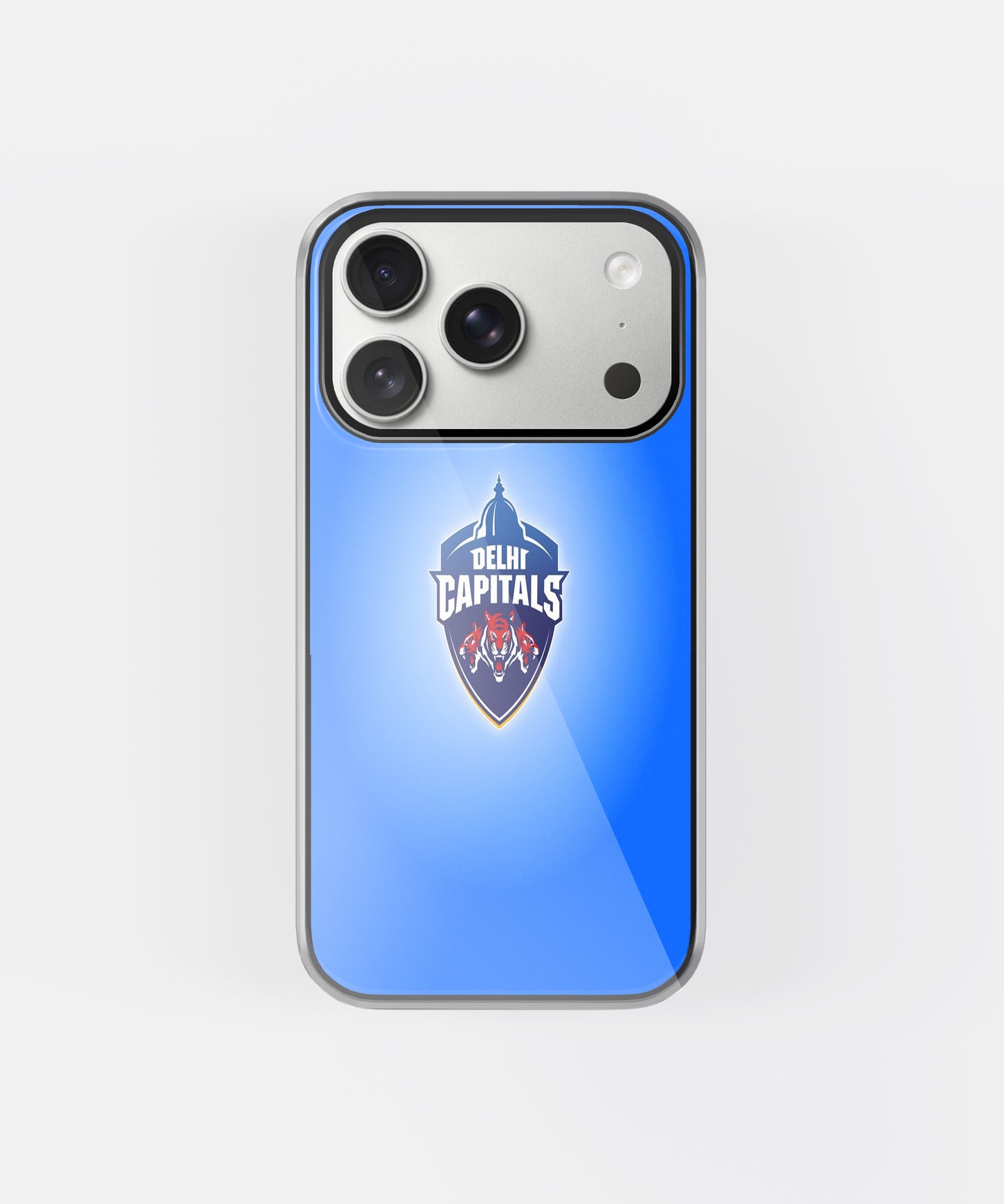 Delhi Capitals Blue Glow Minimal phone case.