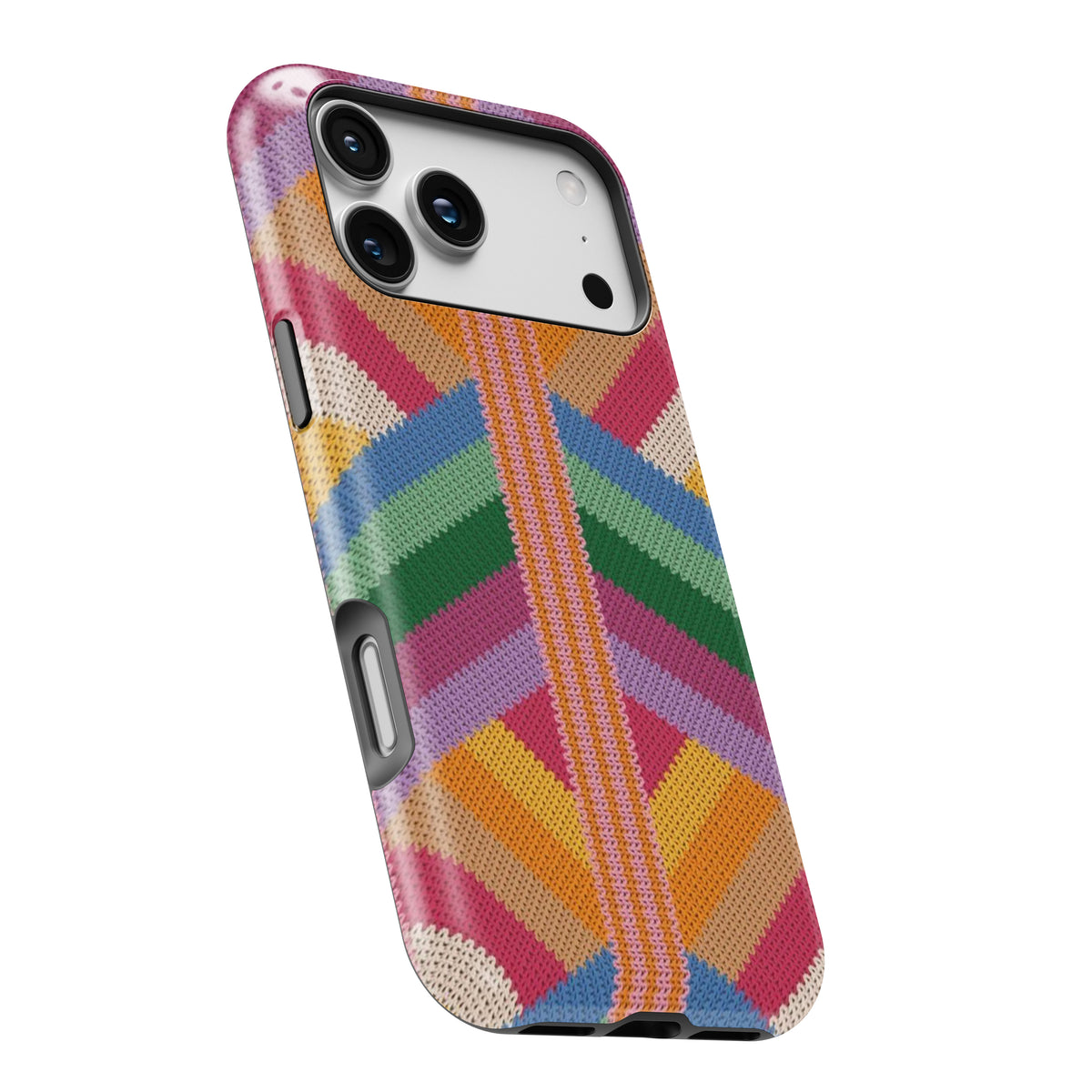 Multi Knit Pattern Armoured Phone Case.