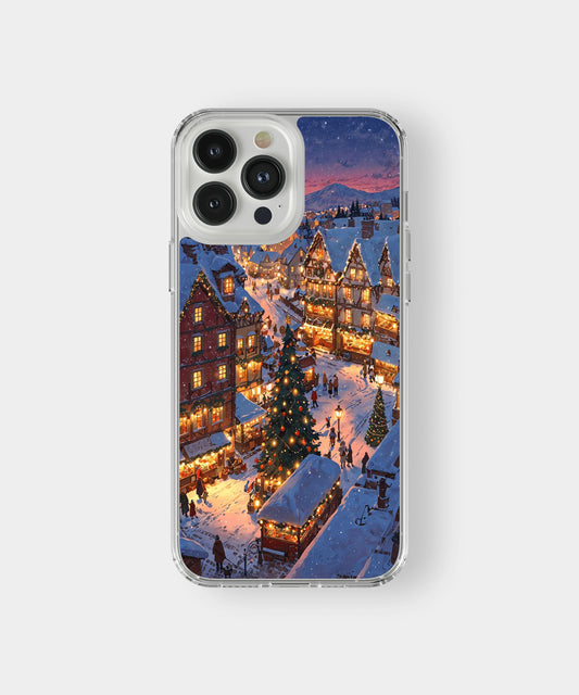 Snowy Christmas Village Phone Case.