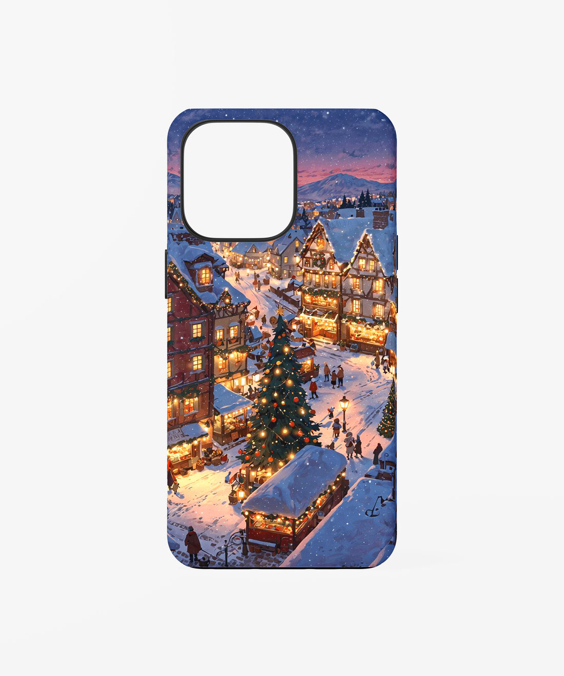 Snowy Christmas Village Phone Case.