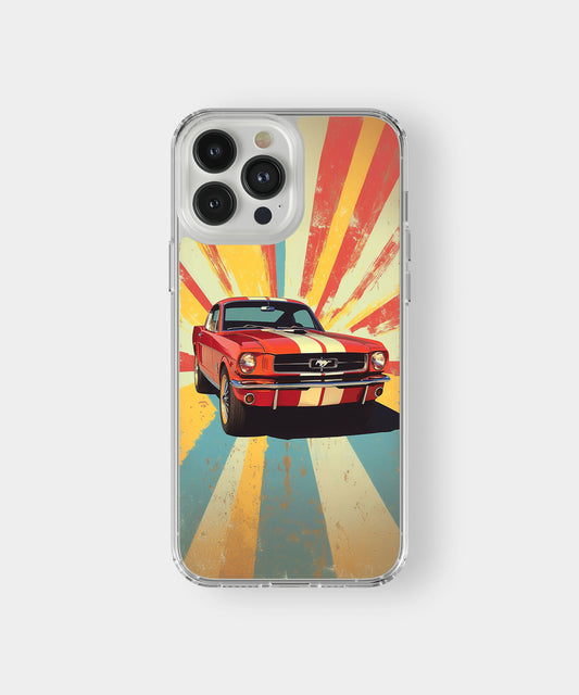 Vintage Mustang Sunburst Phone Case.