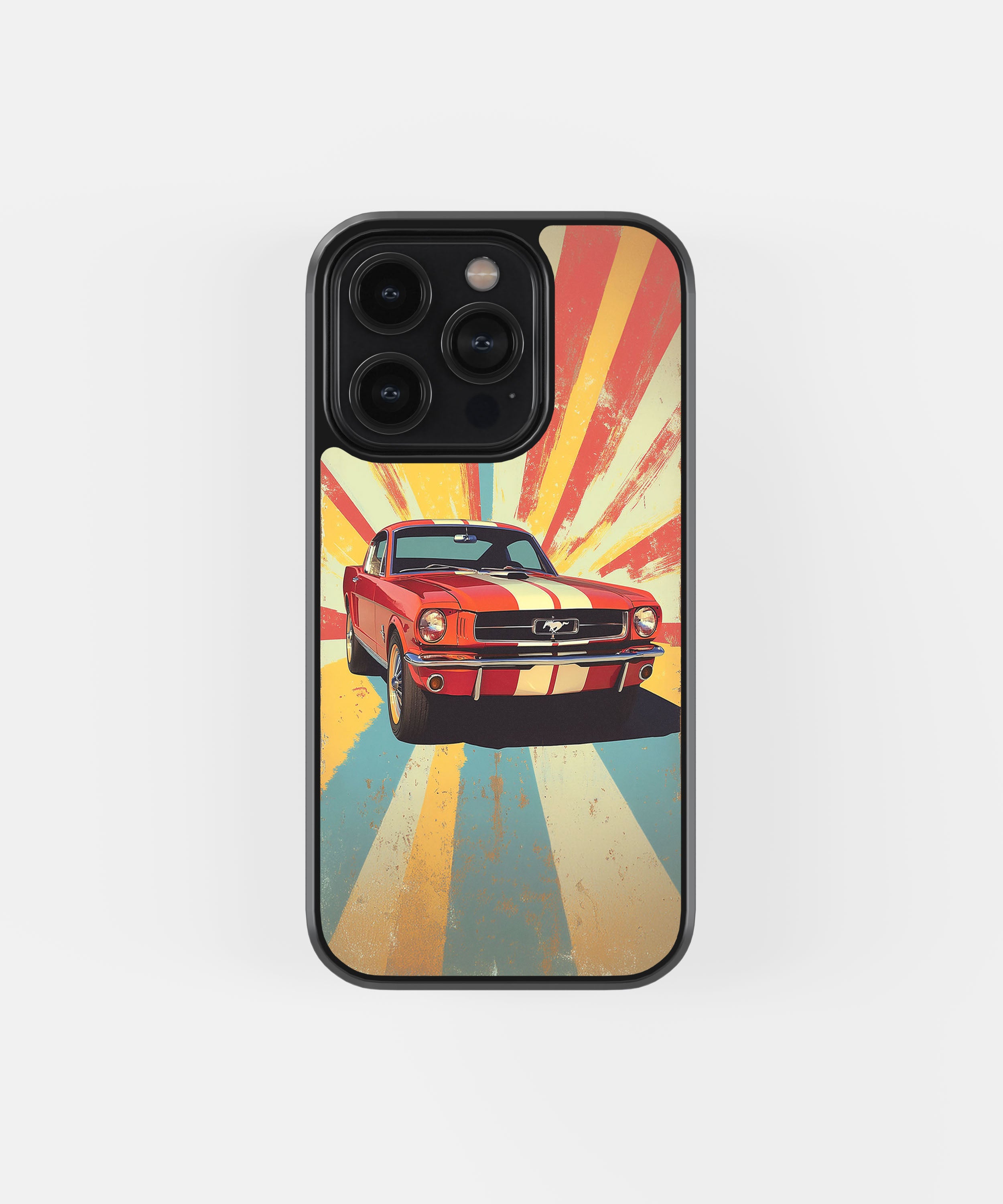 Vintage Mustang Sunburst Phone Case.