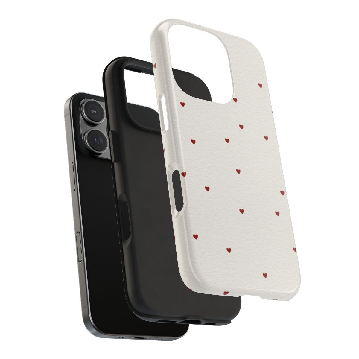 Tiny Hearts Soft Girl Minimal Phone Case.