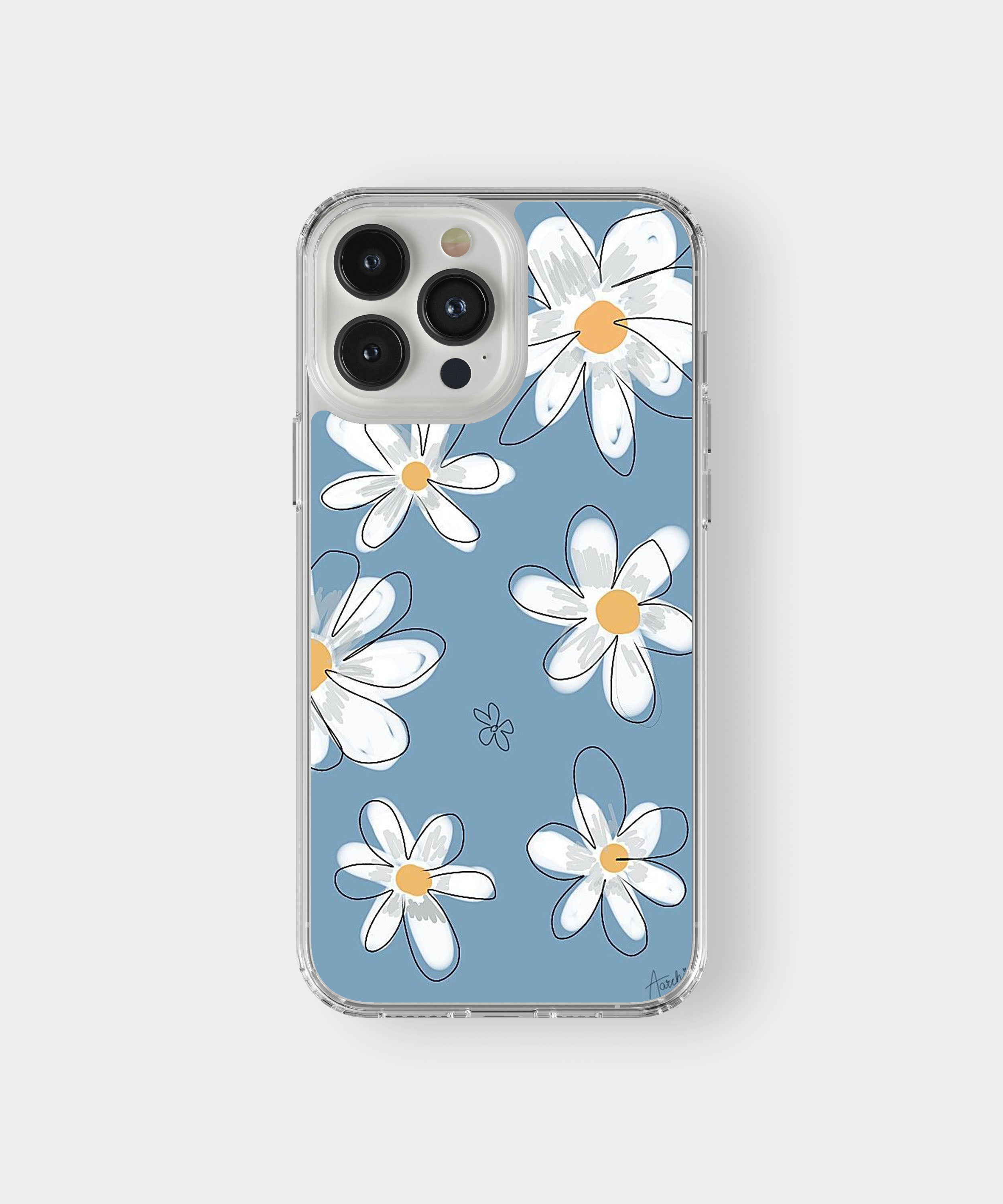 Blue Florial Phone Case.