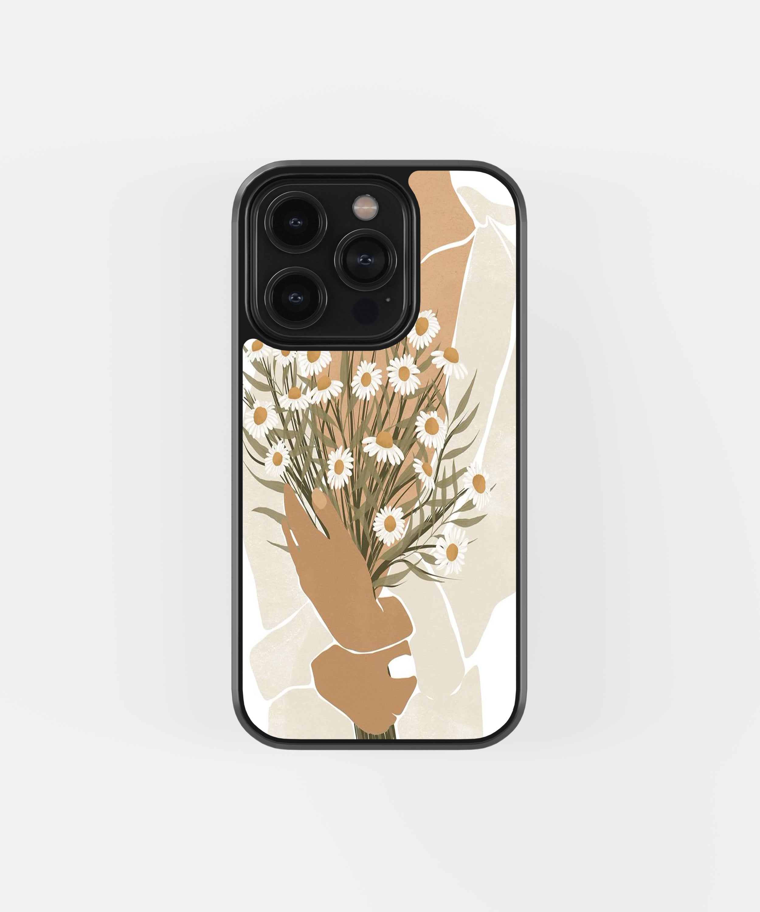 Hand Holding Daisies Phone Case.