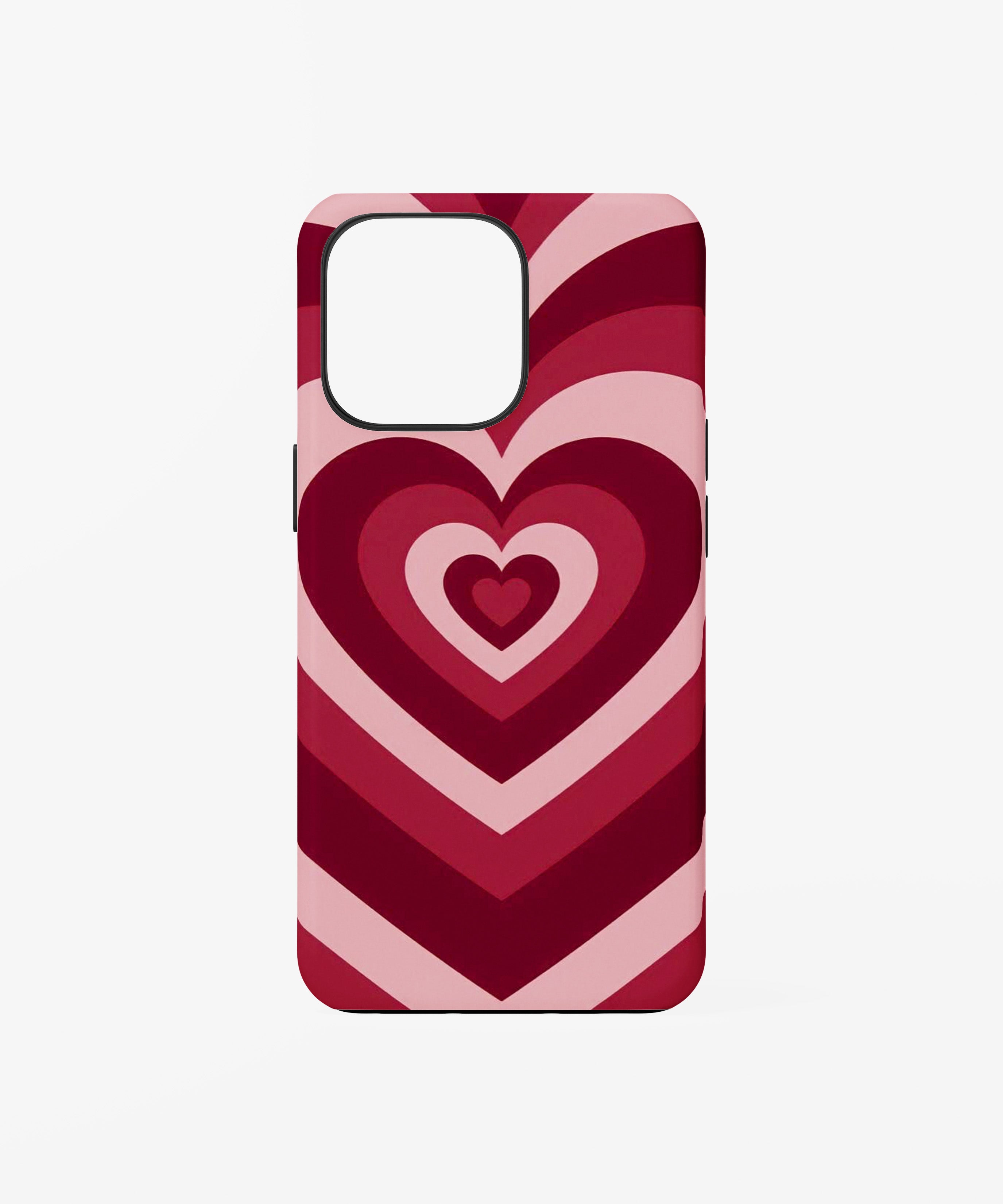 Retro Heart Pattern Phone Case.