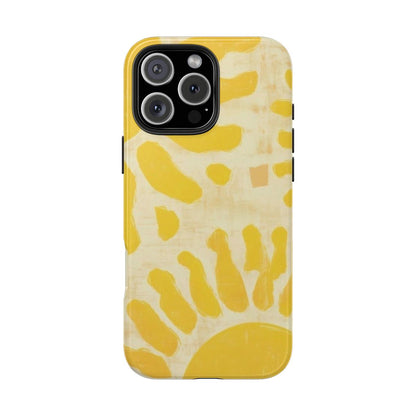 Sunbeam Retro Yellow Aesthetic Phone Case.