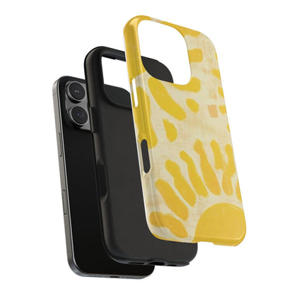 Sunbeam Retro Yellow Aesthetic Phone Case.