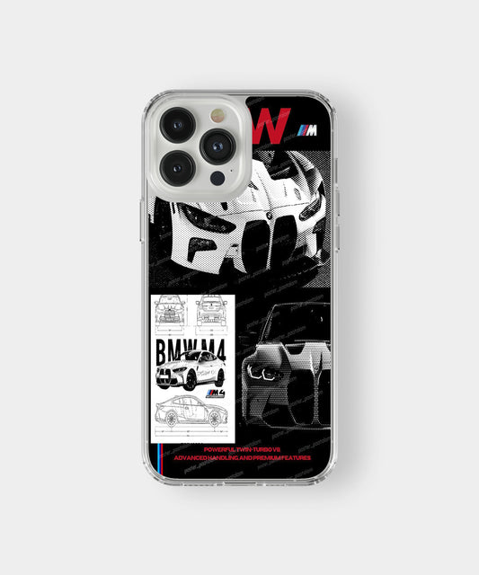 BMW M4 Sports Car Poster Phone Case.
