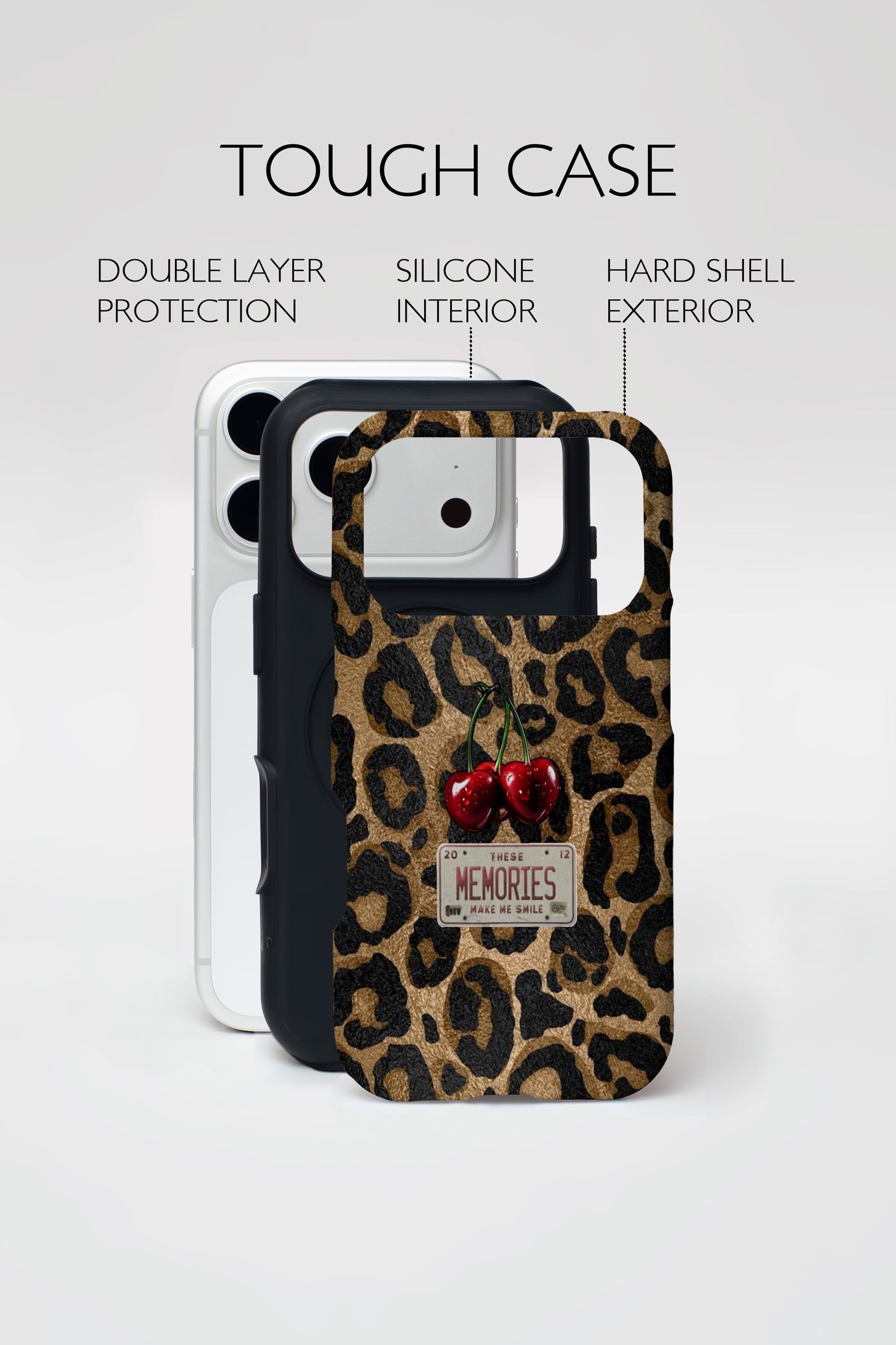 Cherry Leopard Armoured Phone Case.