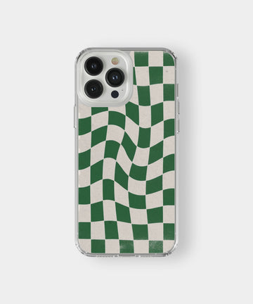 Green Wavy Checkerboard Phone Case