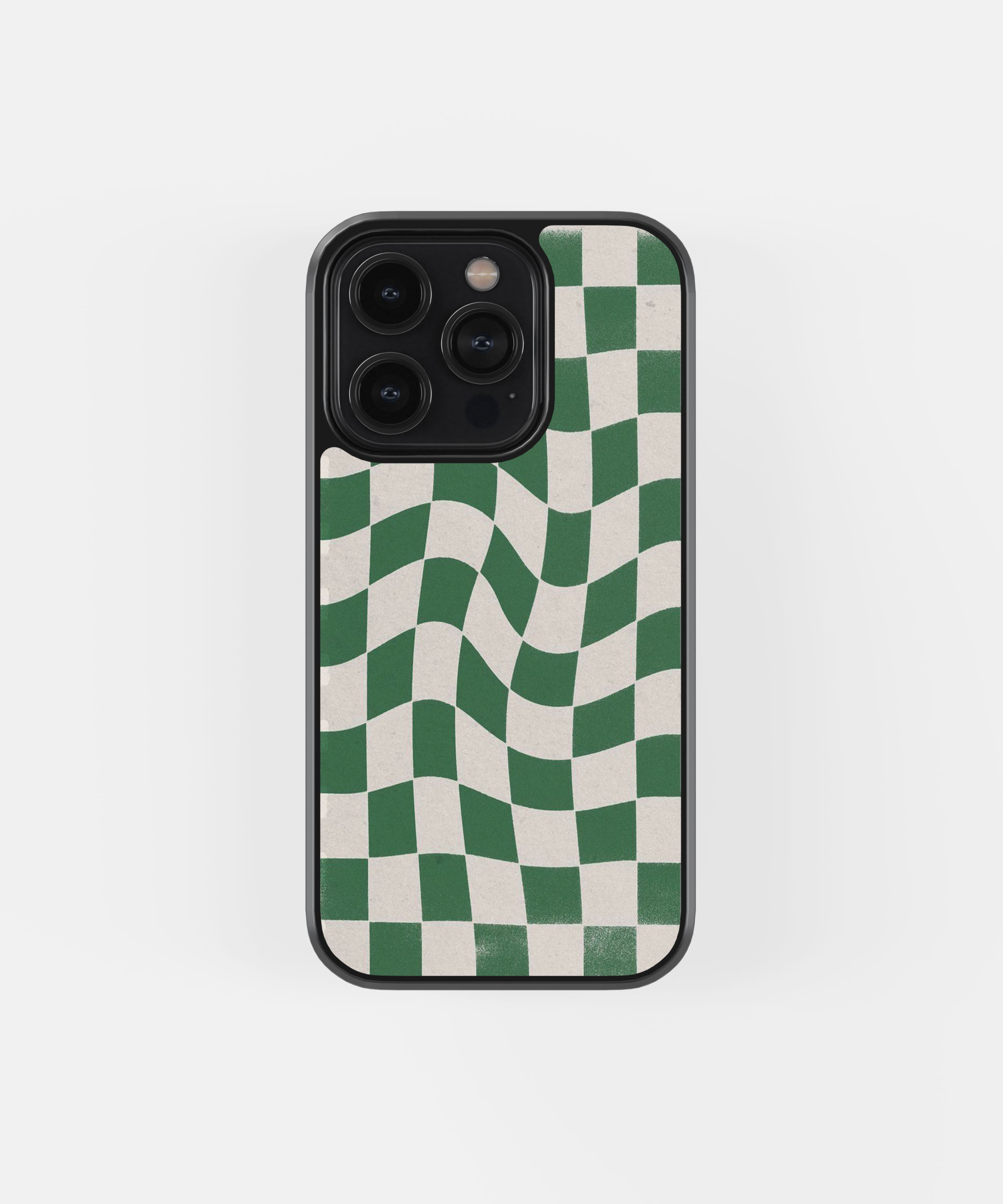 Green Wavy Checkerboard Phone Case