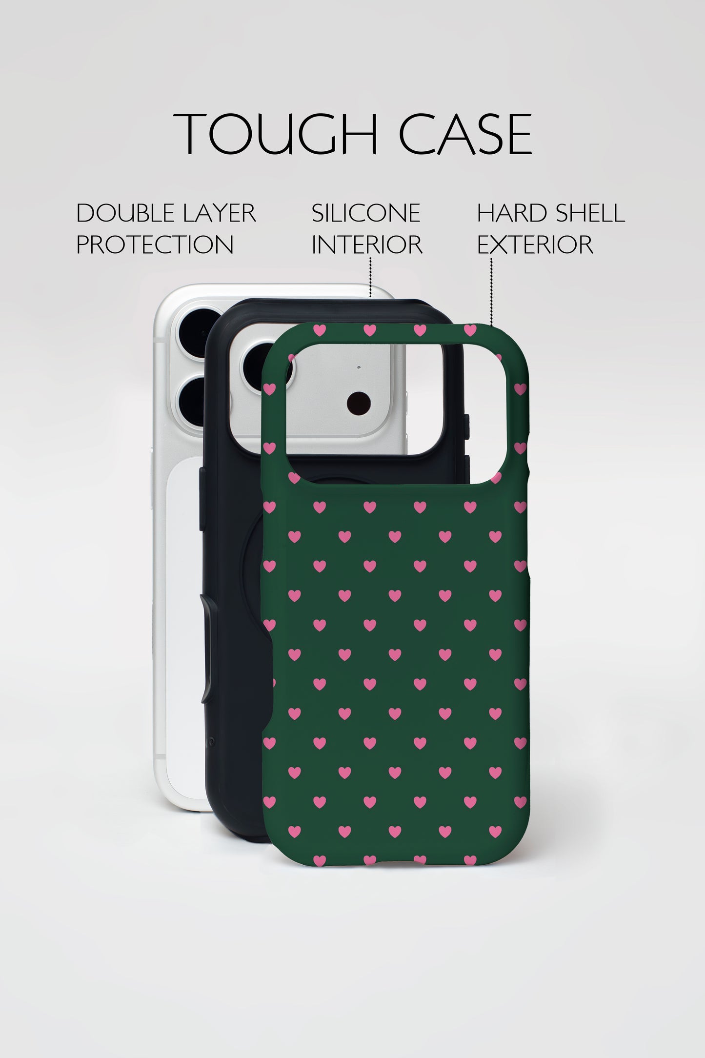 Pink Heart Forest Armoured Phone Case.