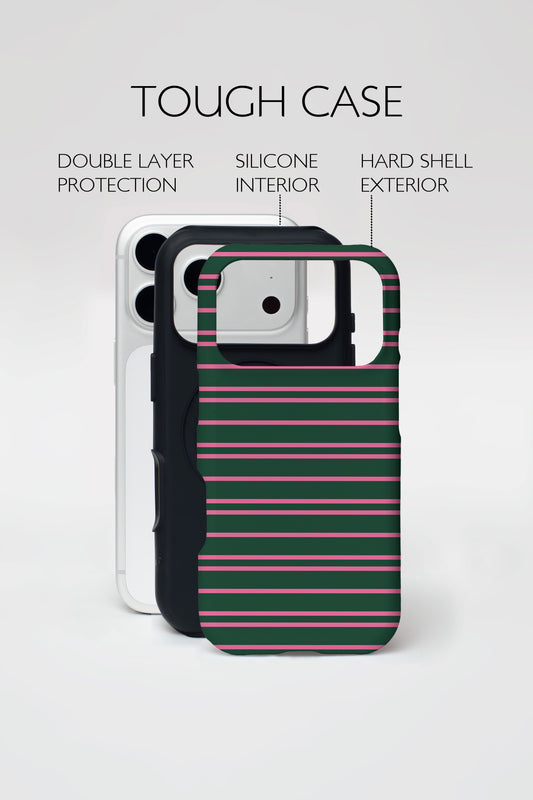 Pink Stripe Forest Armoured Phone Case.