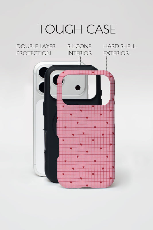 Sweetheart Grid Armoured Phone Case.