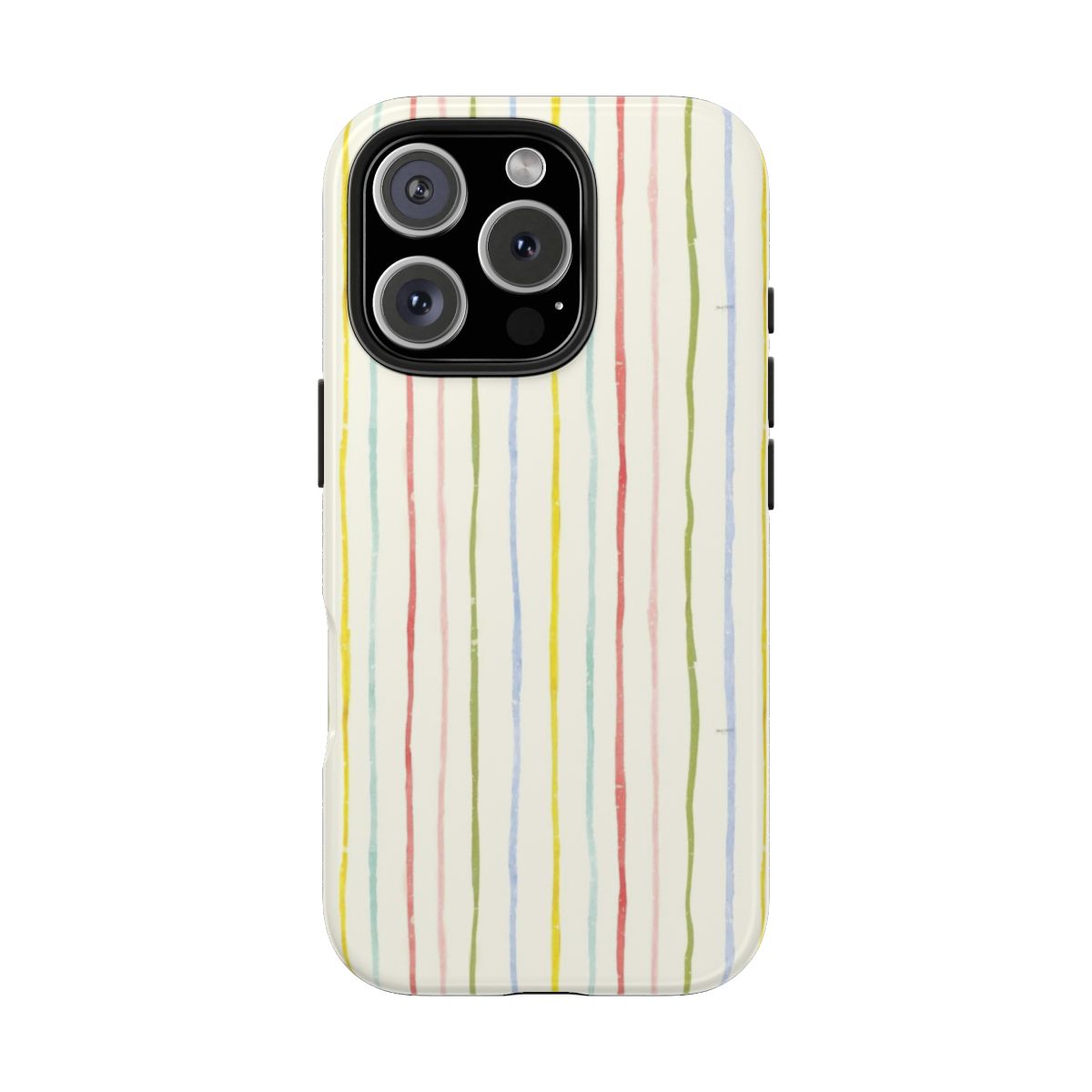 Soft Pastel Stripe Cute Aesthetic Phone Case.