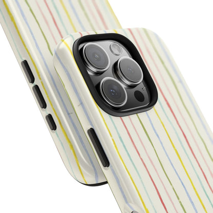 Soft Pastel Stripe Cute Aesthetic Phone Case.