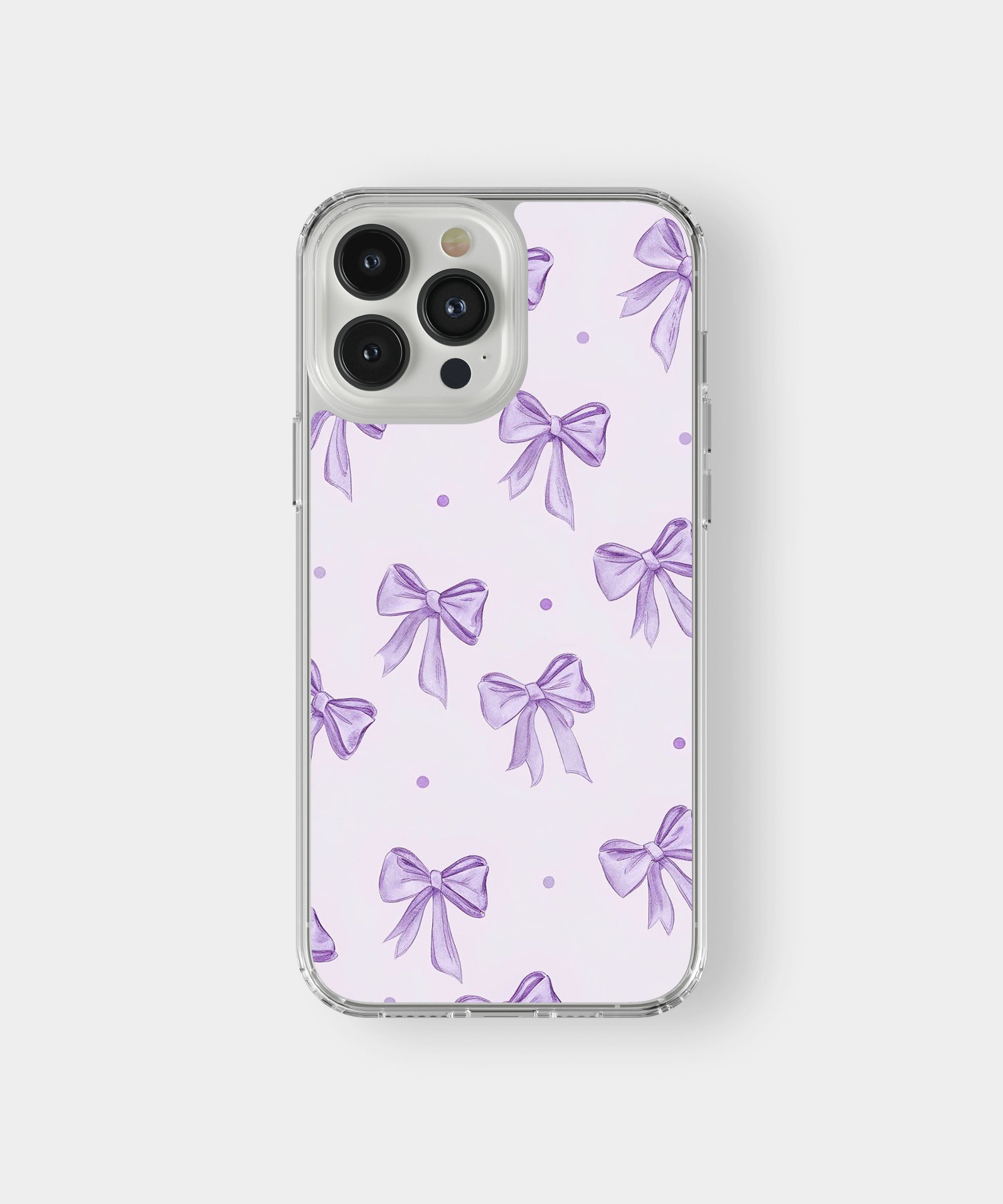Purple Bow Pattern Phone Case.