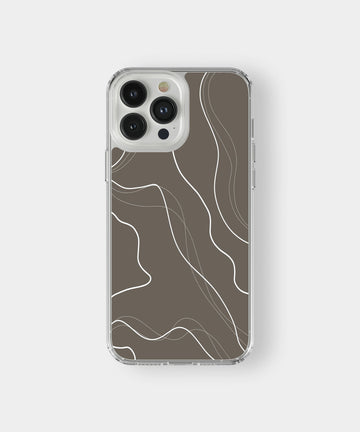 Brown Wavy Phone Case.