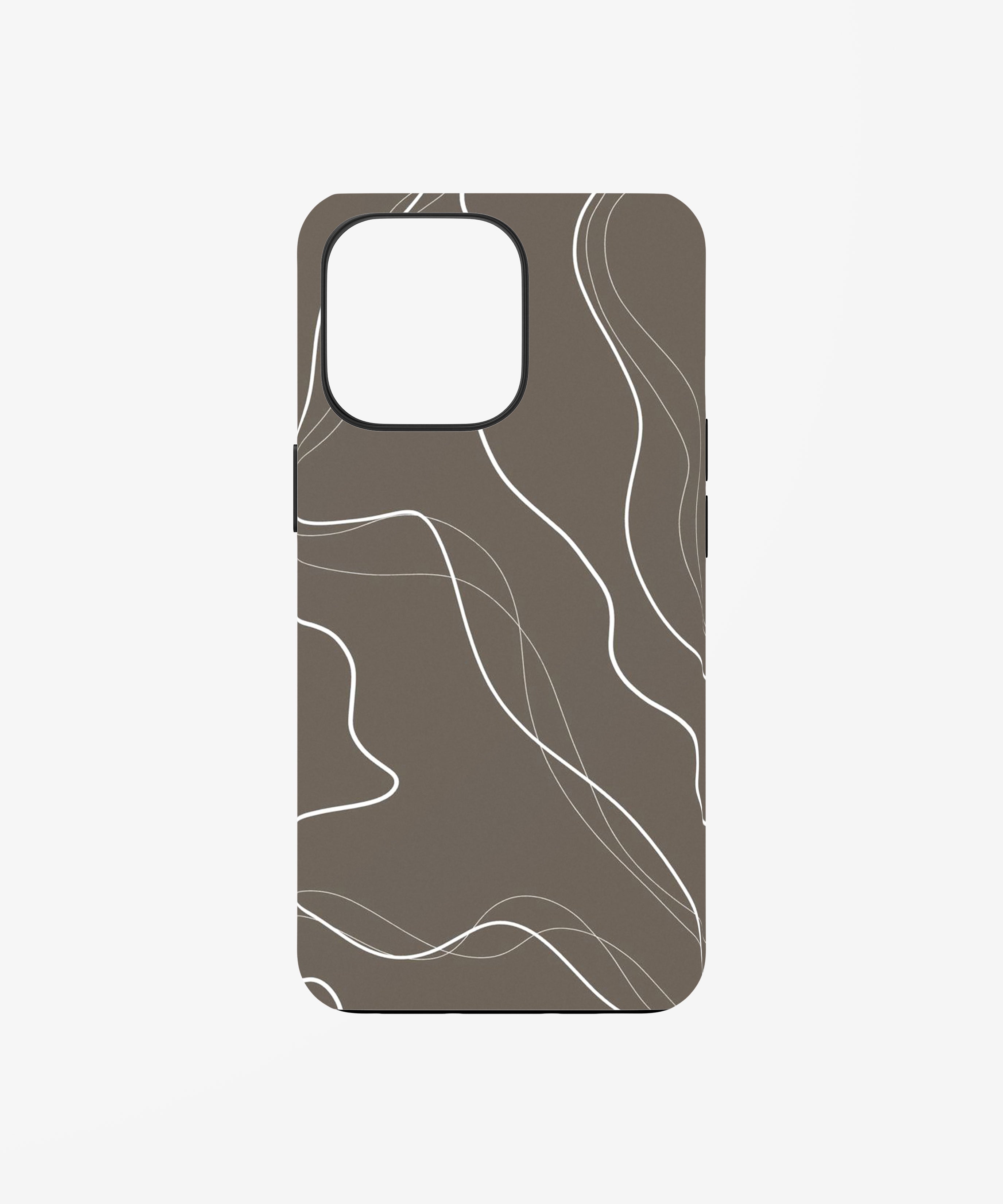 Brown Wavy Phone Case.