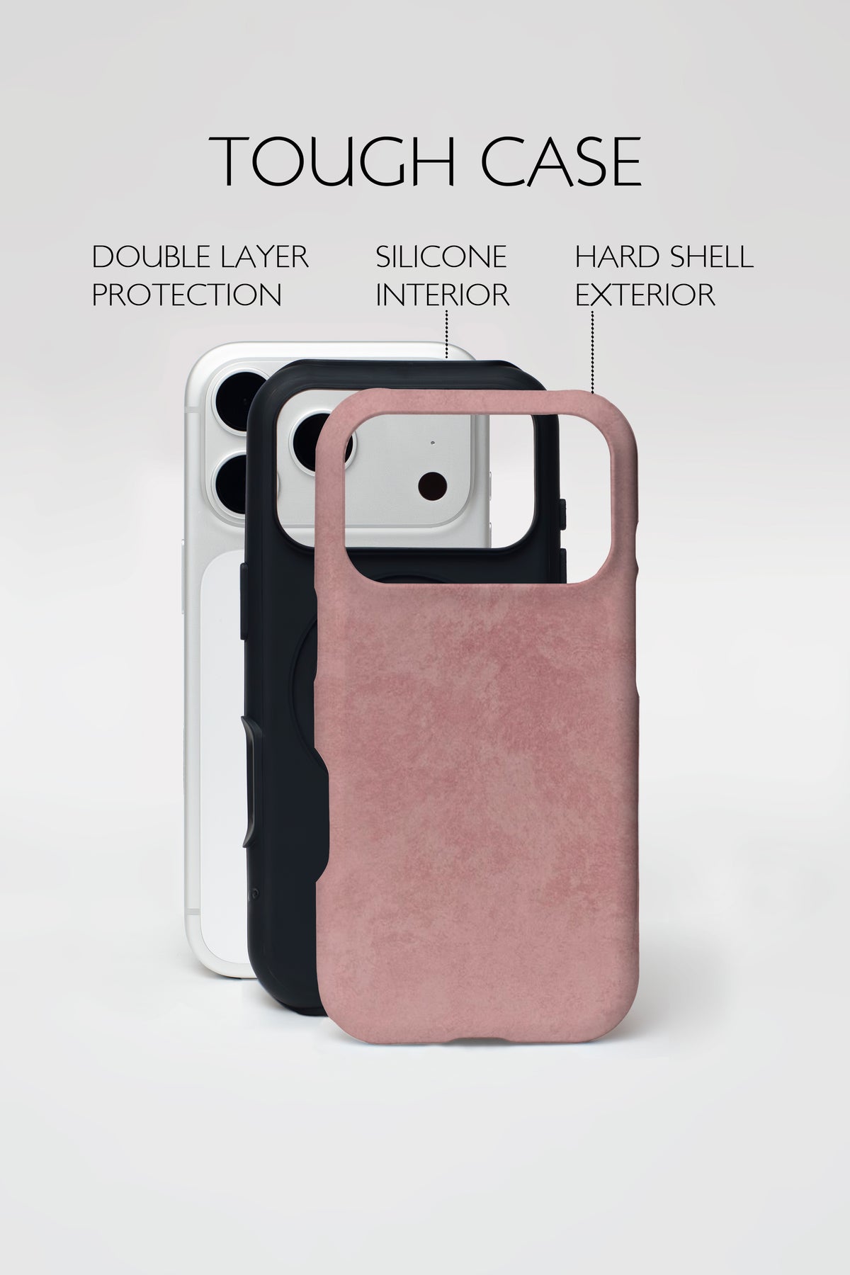 Blush Suede Armoured Phone Case.