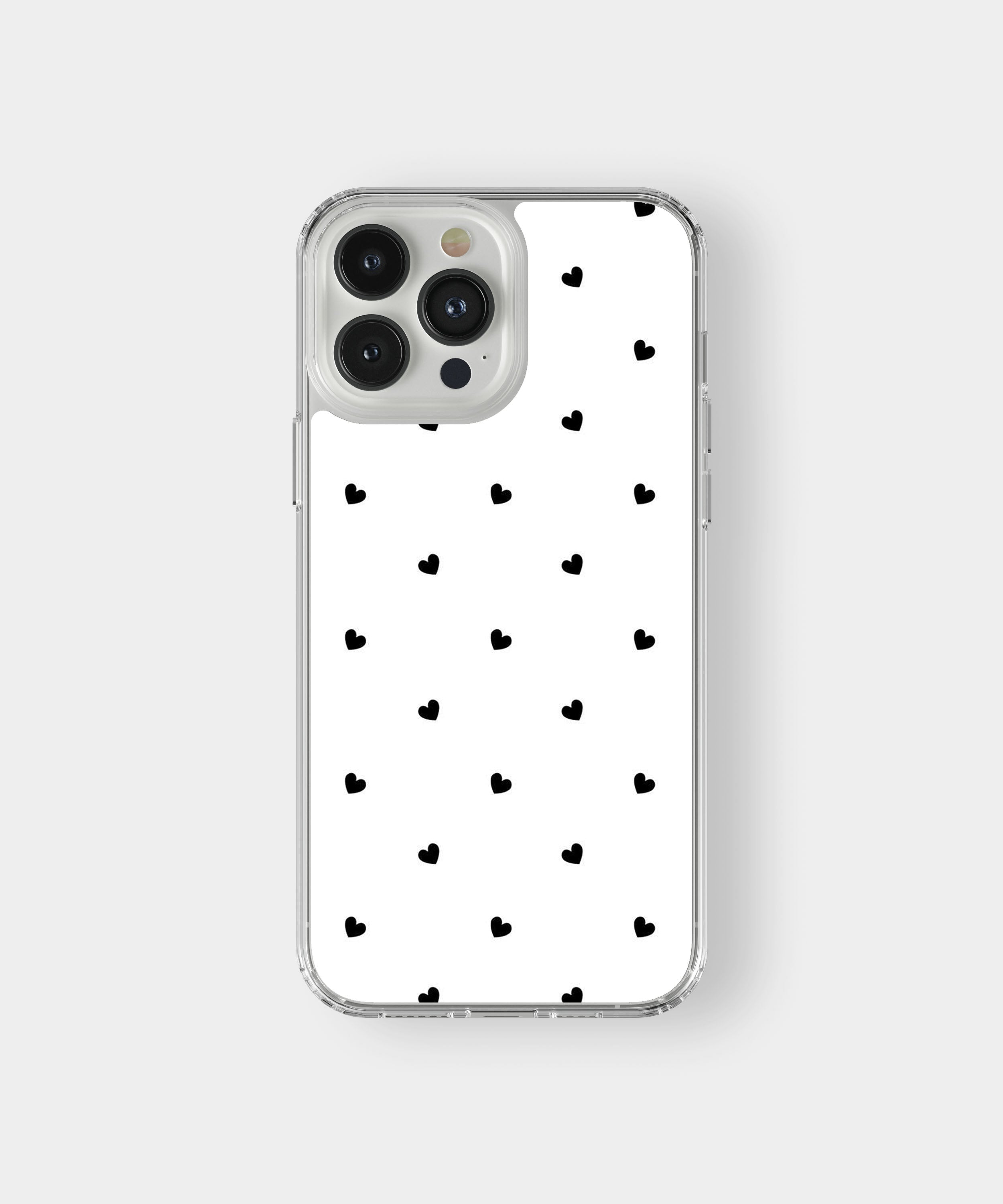 White Heart Pattern Phone Case