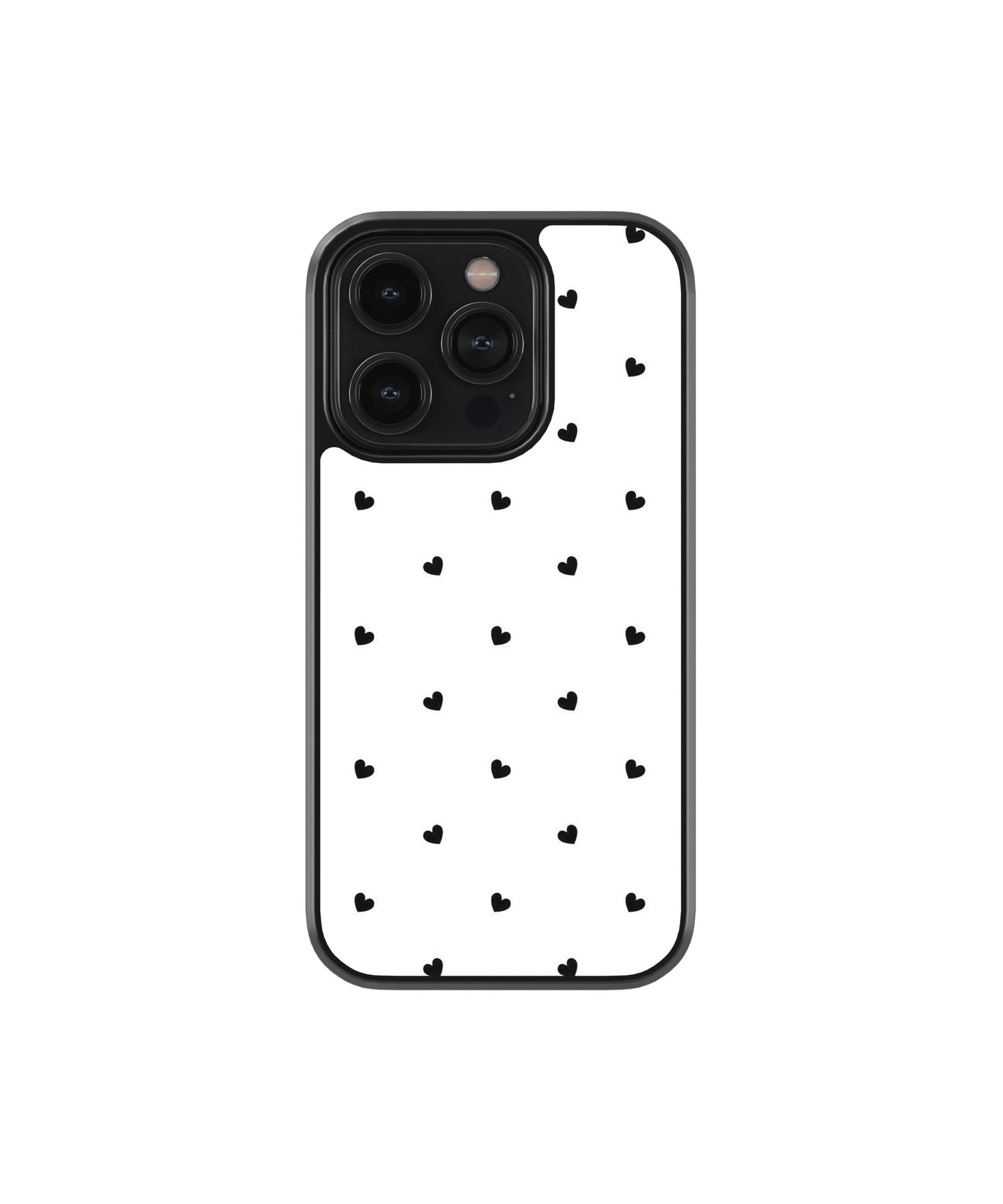 White Heart Pattern Phone Case