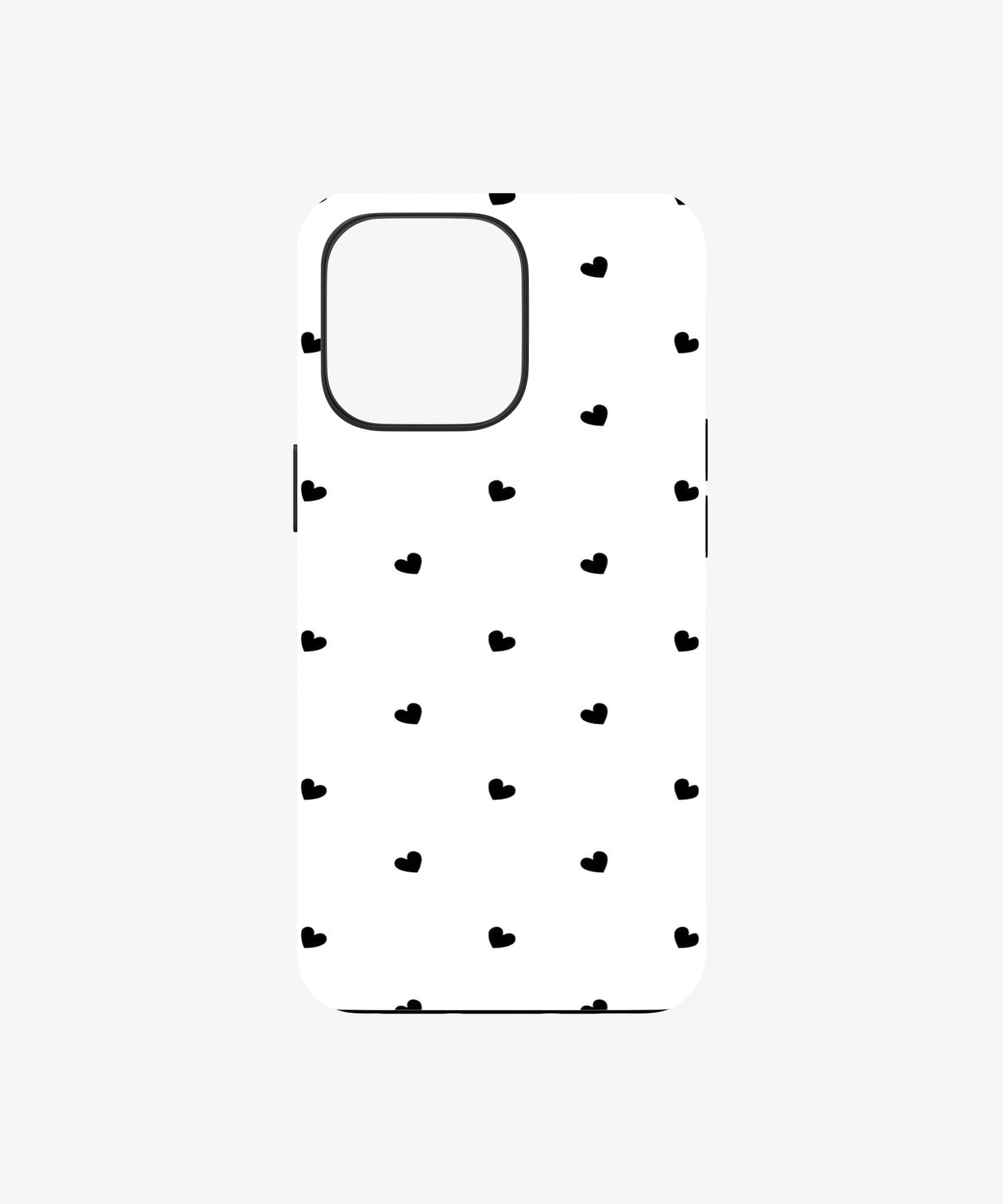 White Heart Pattern Phone Case