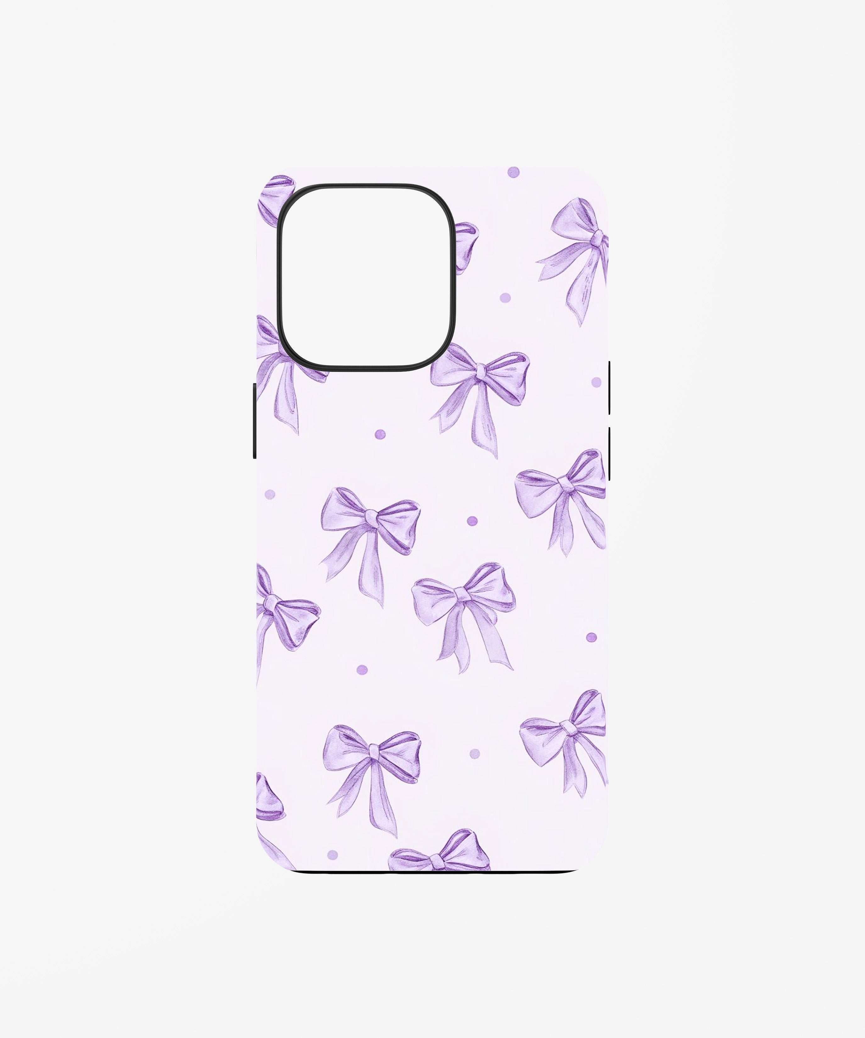 Purple Bow Pattern Phone Case.