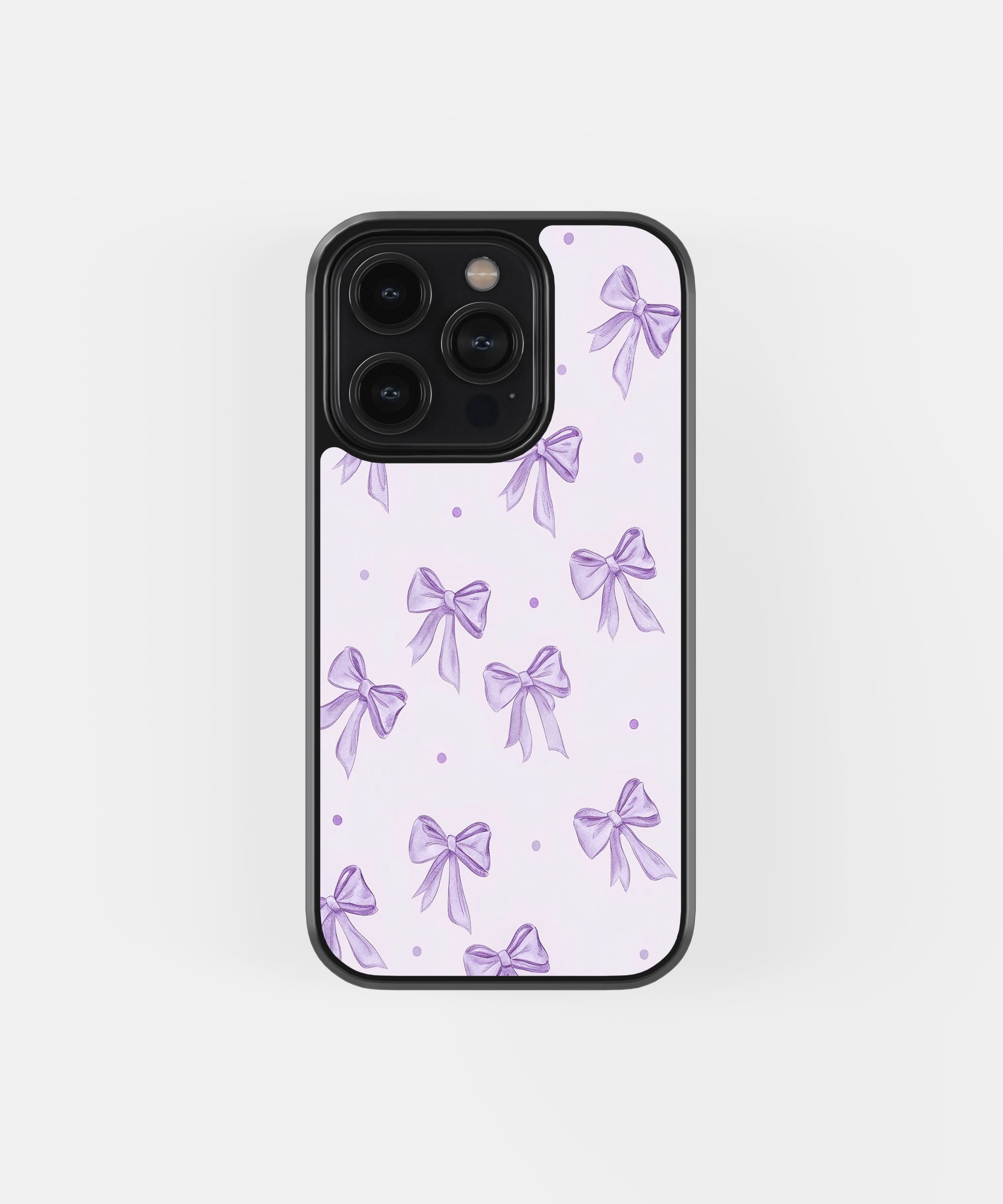 Purple Bow Pattern Phone Case.