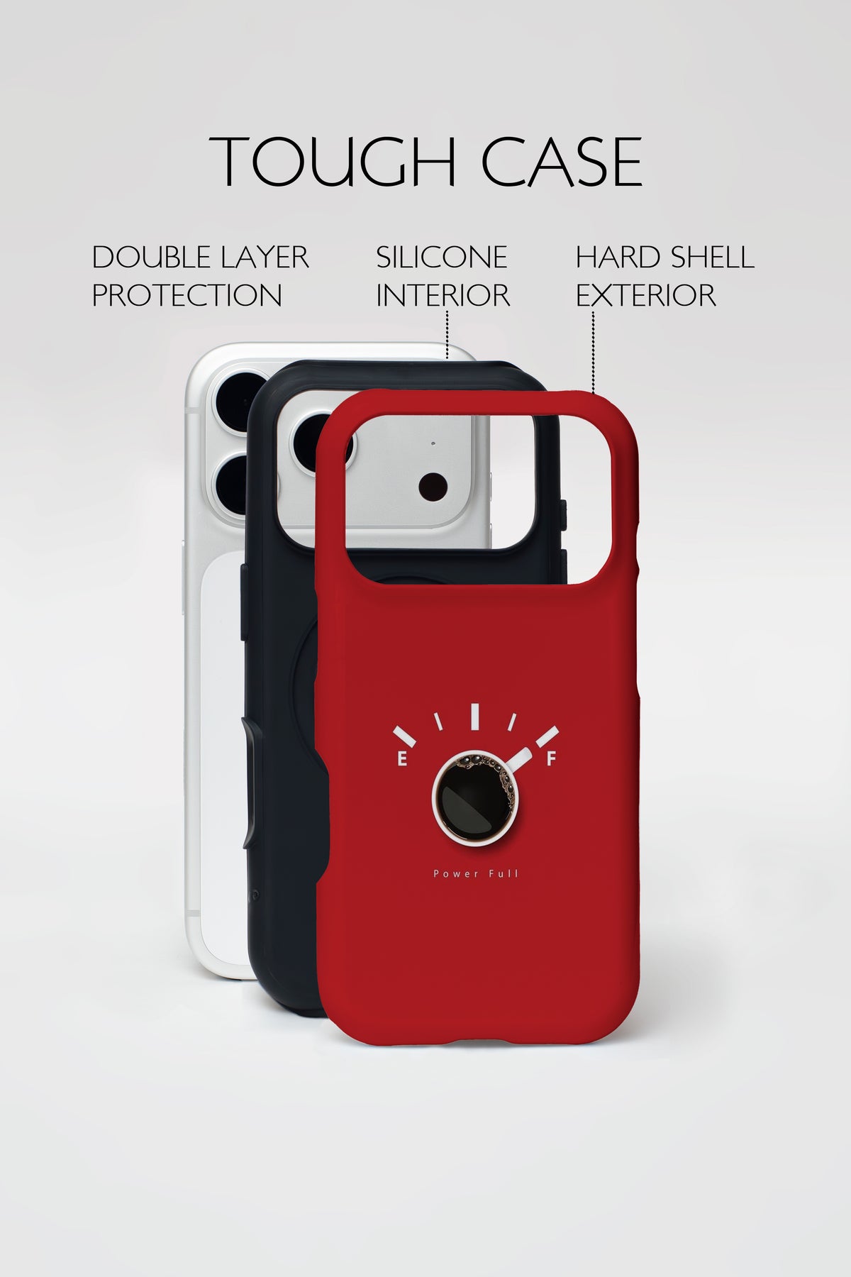 Red Power Gauge Armoured Phone Case.