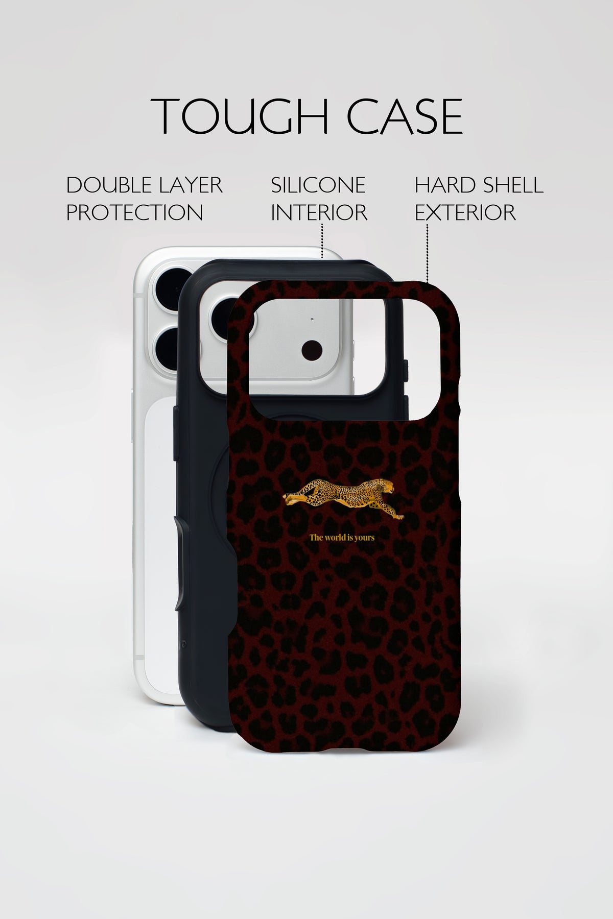 Leopard Print Armoured Phone Case.
