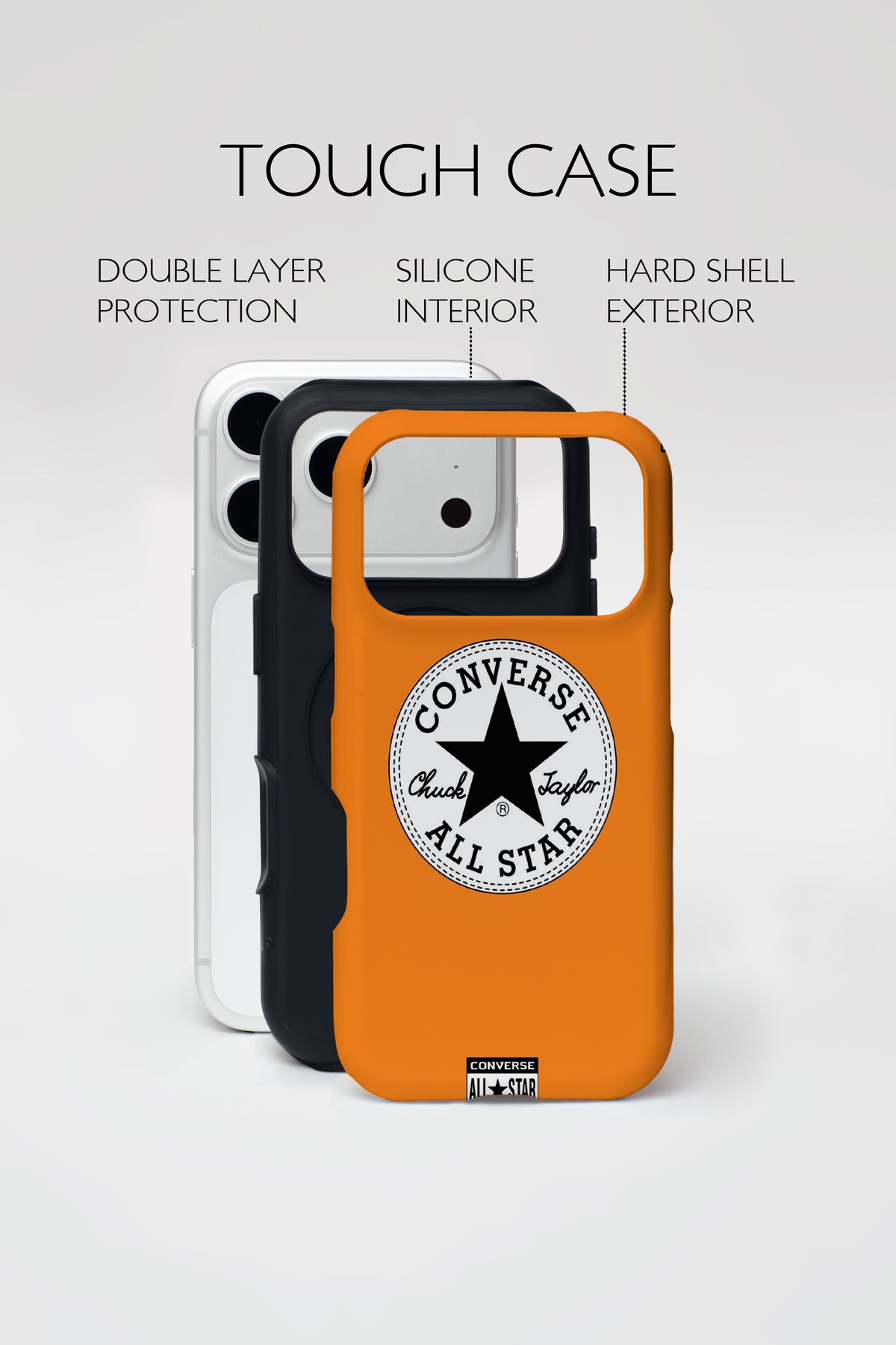 Converse Orange Star Armoured Phone Case.