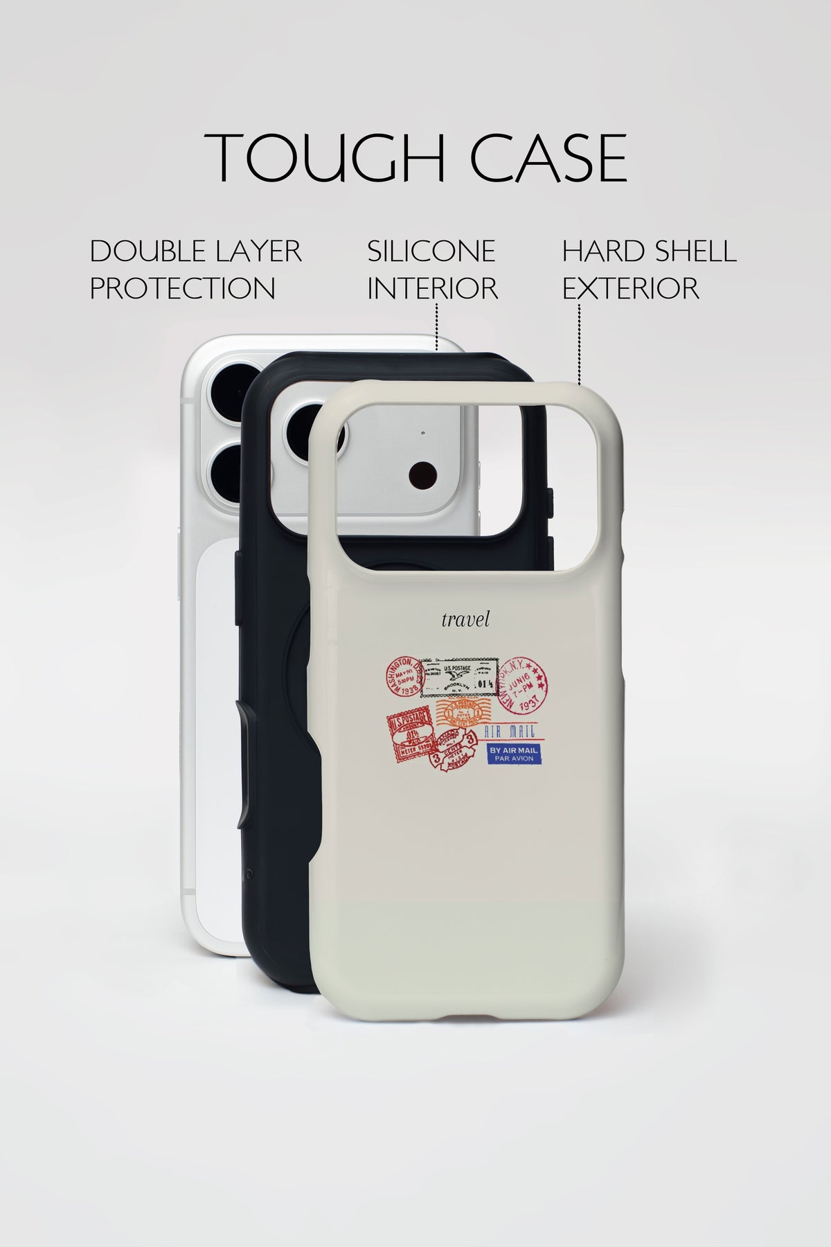 Vintage Travel Stamp Armoured Phone Case.