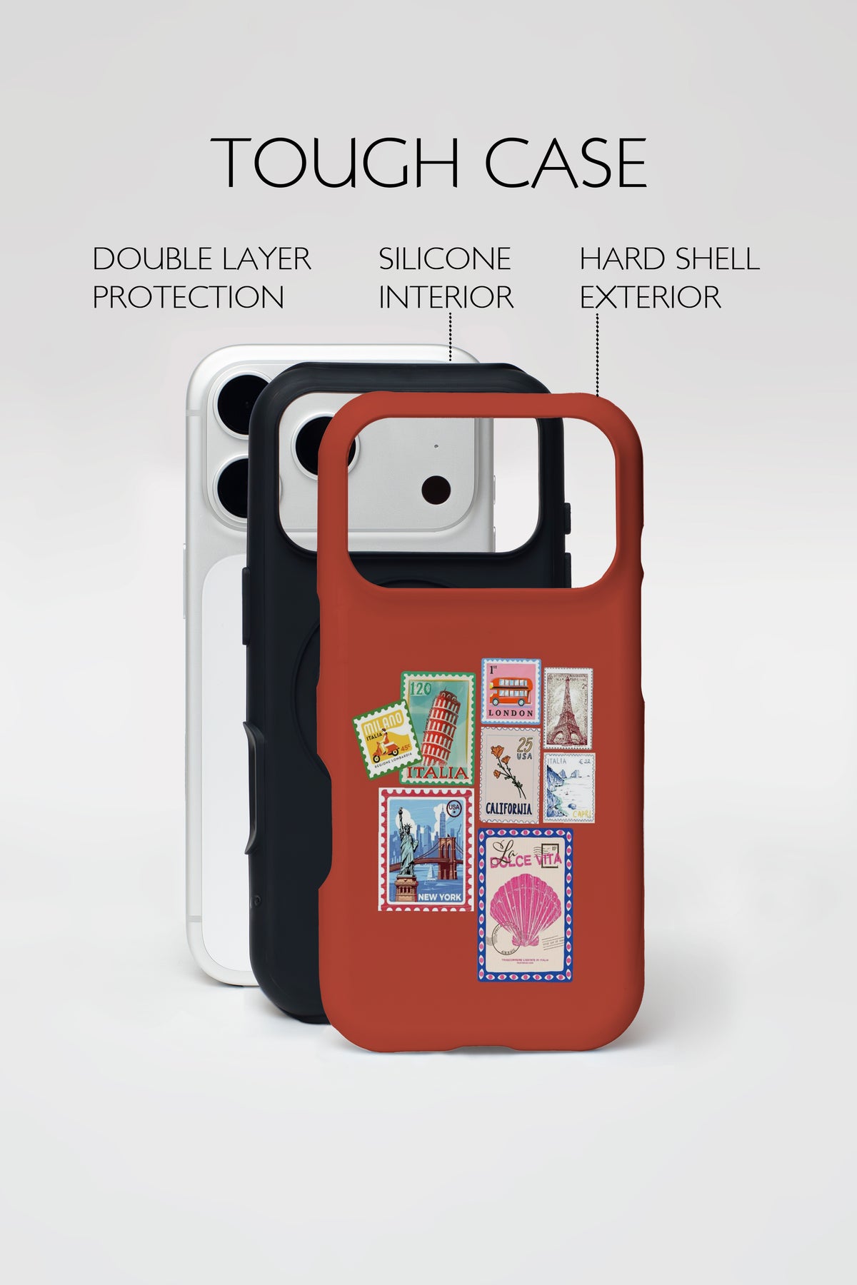 World Travel Stamps Armoured Phone Case.