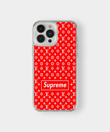 Red Streetwear Monogram Style Phone Case.