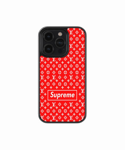 Red Streetwear Monogram Style Phone Case.
