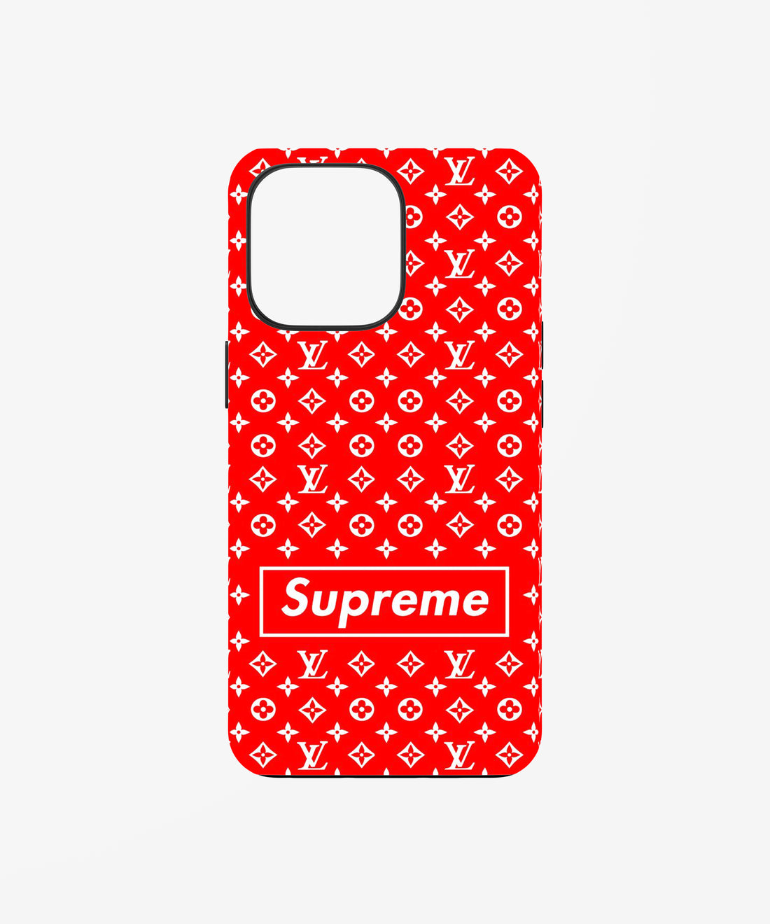 Red Streetwear Monogram Style Phone Case.