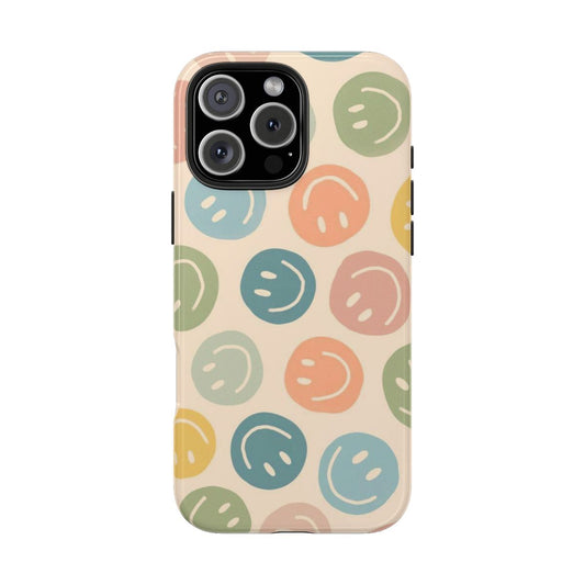 Retro Smile Pastel Happy Phone Case.