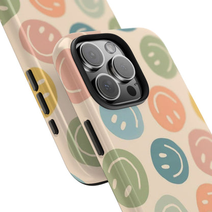 Retro Smile Pastel Happy Phone Case.