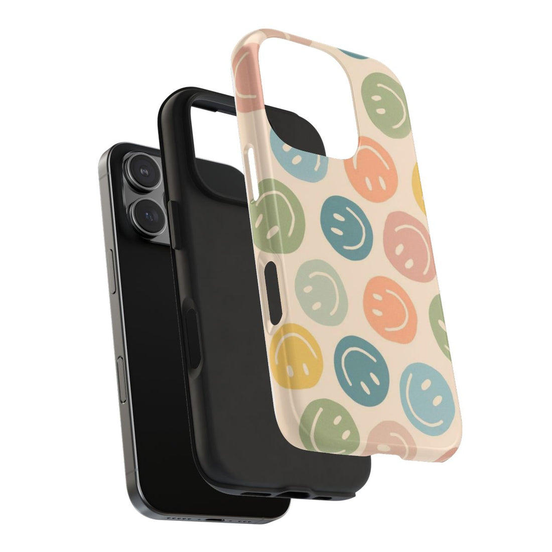 Retro Smile Pastel Happy Phone Case.