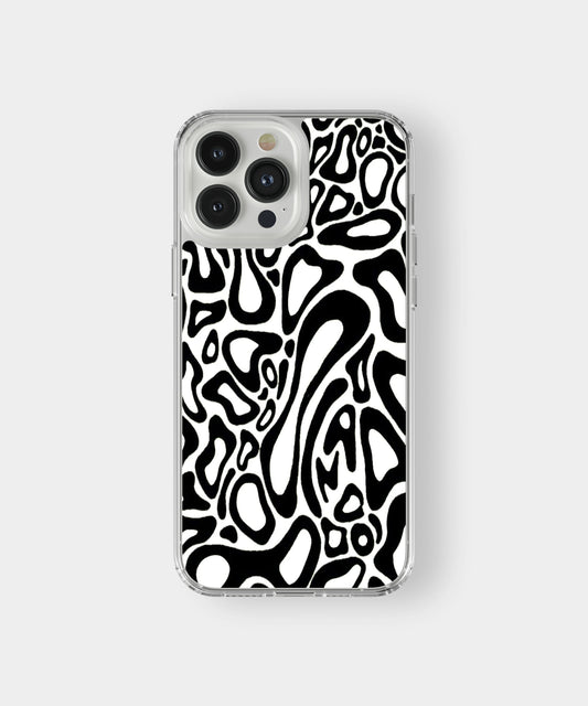 Black & White Abstract Pattern Phone Case.